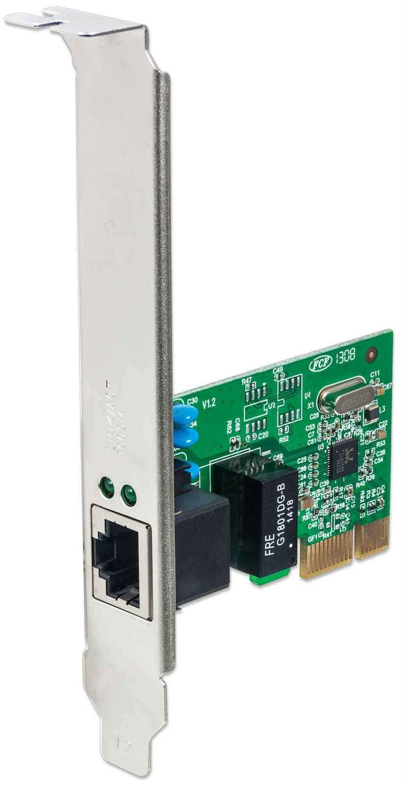 Intellinet 522533   Network Adapter, Pci Express X1, Ethernet, Fast Ethernet, Gigabit Ethernet   10Base T, 1000Base Tx, 100Base