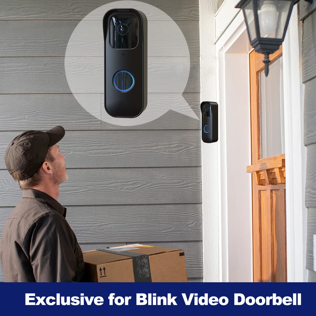 Blink Doorbell Mount For Blink Video Doorbell, No Drilling Blink Mount Bracket, Easy Installation For Blink Doorbell Camera Security System (The Blink Doorbell Is Not Included),Black