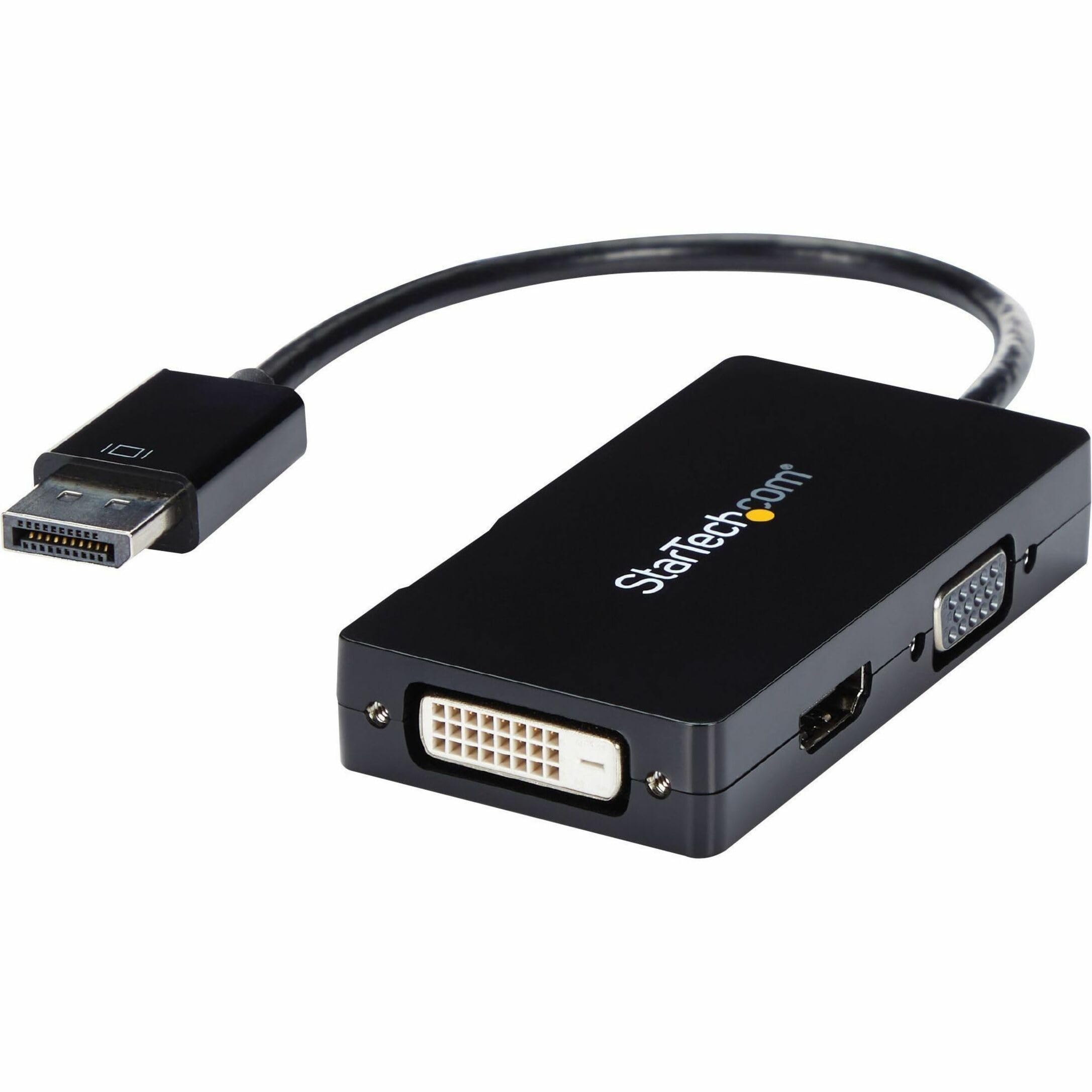 Startech.Com 3 In 1 Displayport Multi Video Adapter Converter   1080P Dp Laptop To Hdmi Vga Or Dvi Monitor Or Projector Display