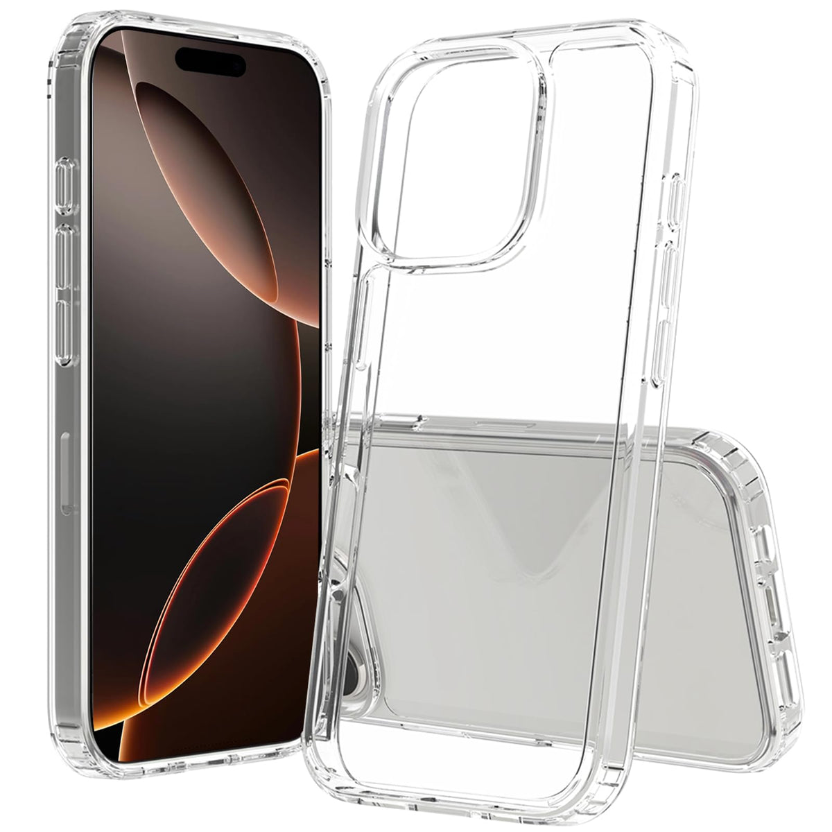 Pinlisheng Crystal Clear For Iphone 16 Pro Case [Military Grade Protection] Shockproof Protective Hard Back Slim Iphone 16 Pro P