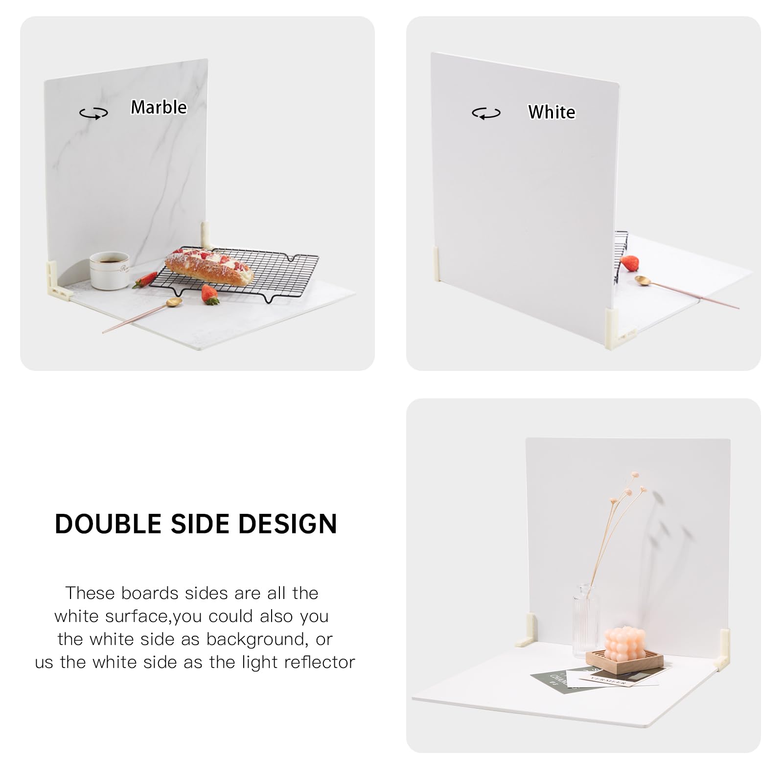 5 Pcs Boards Photo Backdrop For Flat Lay, Food Photography Background 16X16 Inch, Beiyang