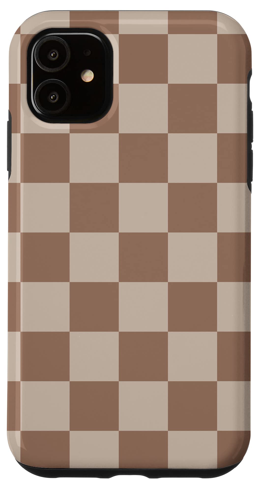 Iphone 11 Brown Classic Checkered Big Checkerboard Case