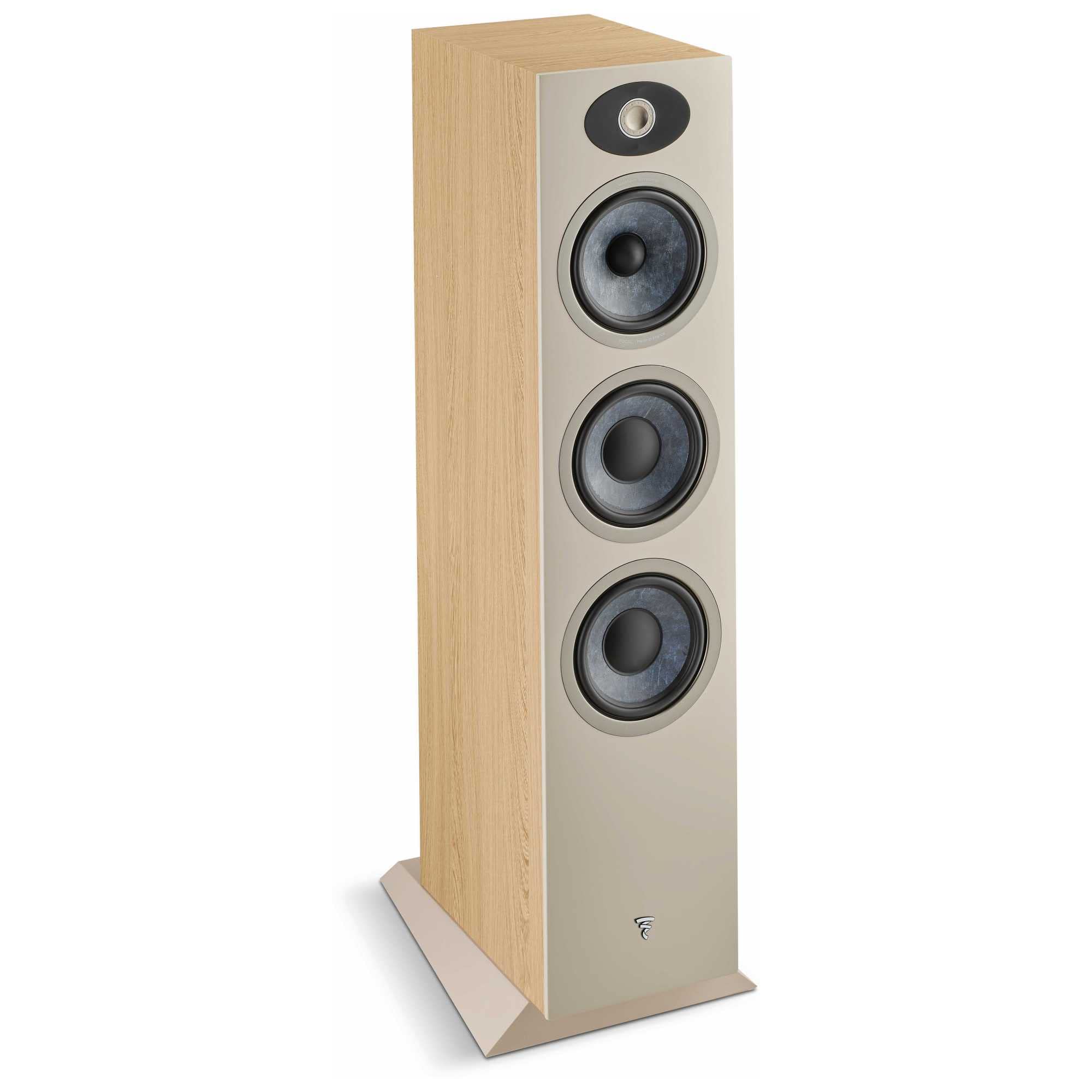 Focal Theva N3-3-Way Floorstanding Loudspeakers With 6.5-Inch Drivers, Sold Individually, Light Wood - Fthevan3Lw