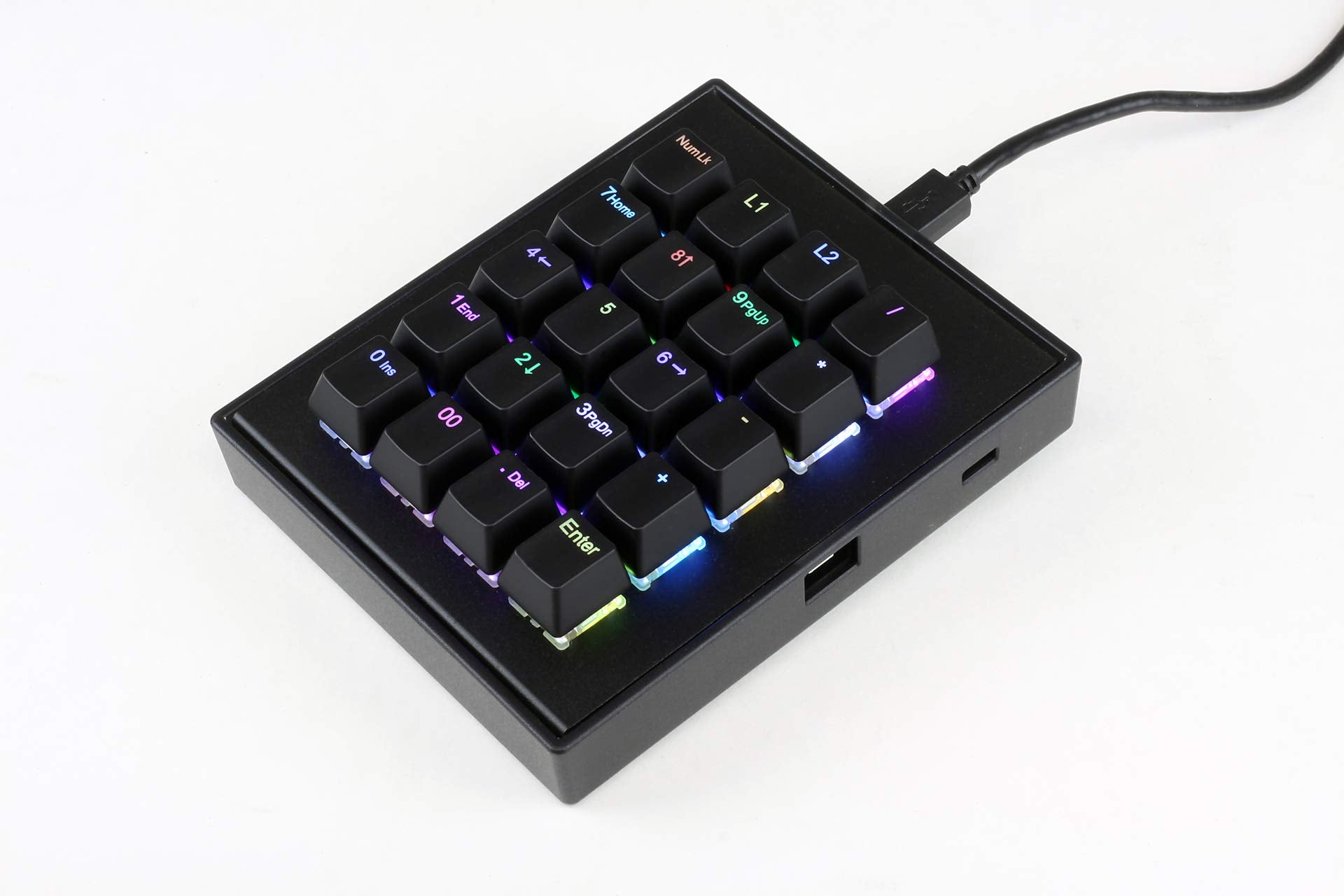 Max Keyboard Falcon 20 Programmable Macropad Mechanical Keyboard, Backlit Multicolor Led, Cherry Mx Rgb Switch (Cherry Mx Rgb Blue)