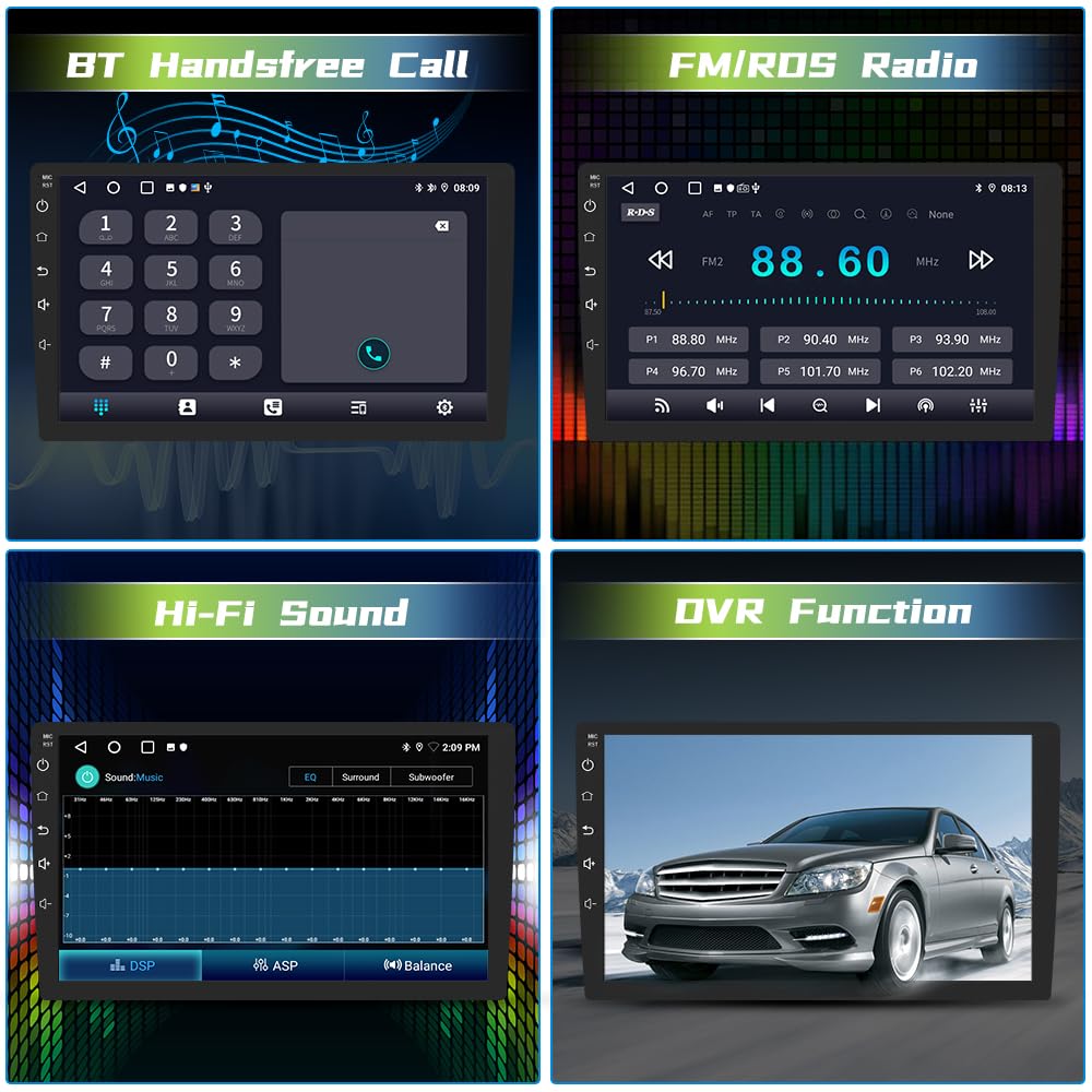 Android 13 [2Gb+32Gb] Car Radio Compatible For Honda Accord 2003 2007, 10 Inch Touch Screen With Gps/Fm/Wifi/Usb/Swc,Support Wir