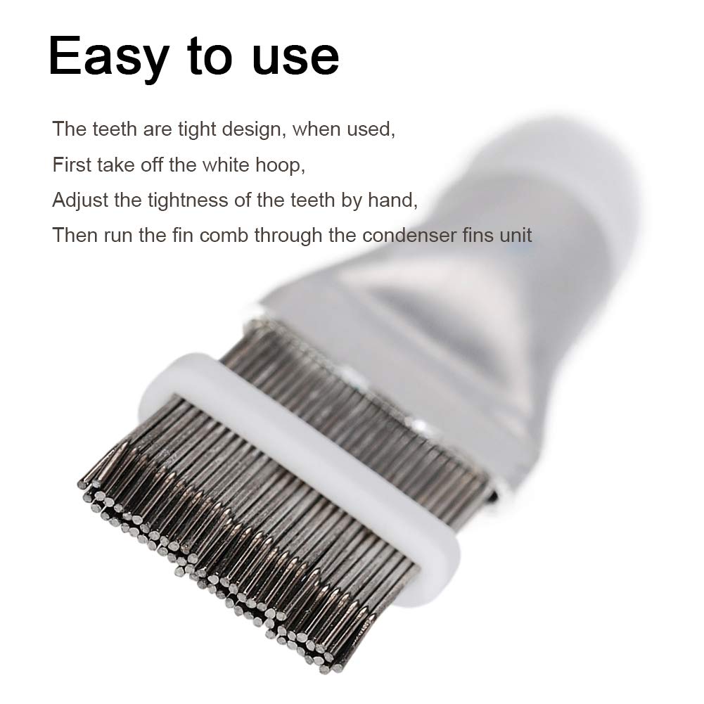 Kingbra 1Pcs Stainless Steel Fin Comb, Air Conditioner Fin Cleaner Repair Tool