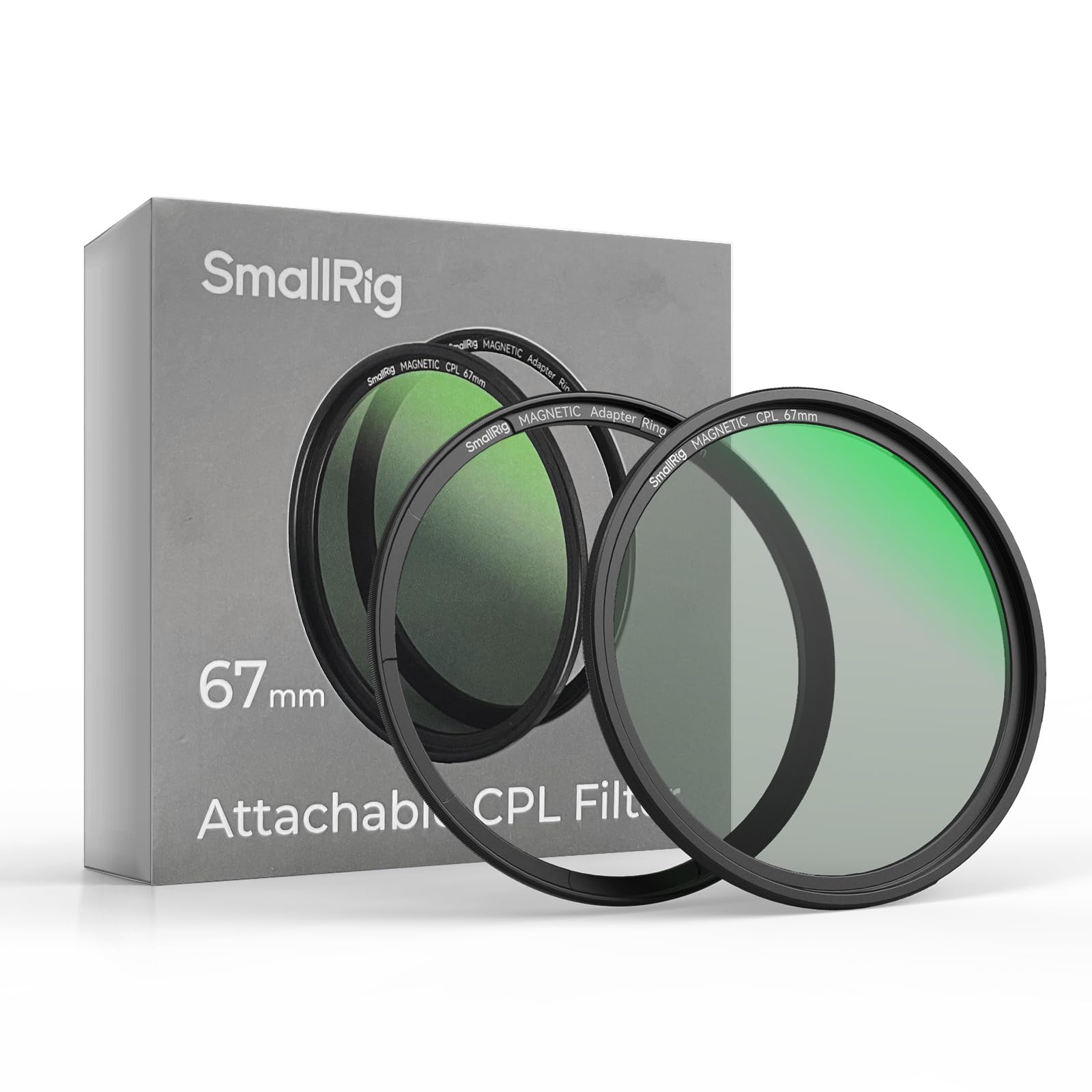 Smallrig 67Mm Magnetic Circular Polarizers Filter + 67Mm Threaded Filter Ring, Hd Optical Glass 28 Layer Multi Nano Coated Circu