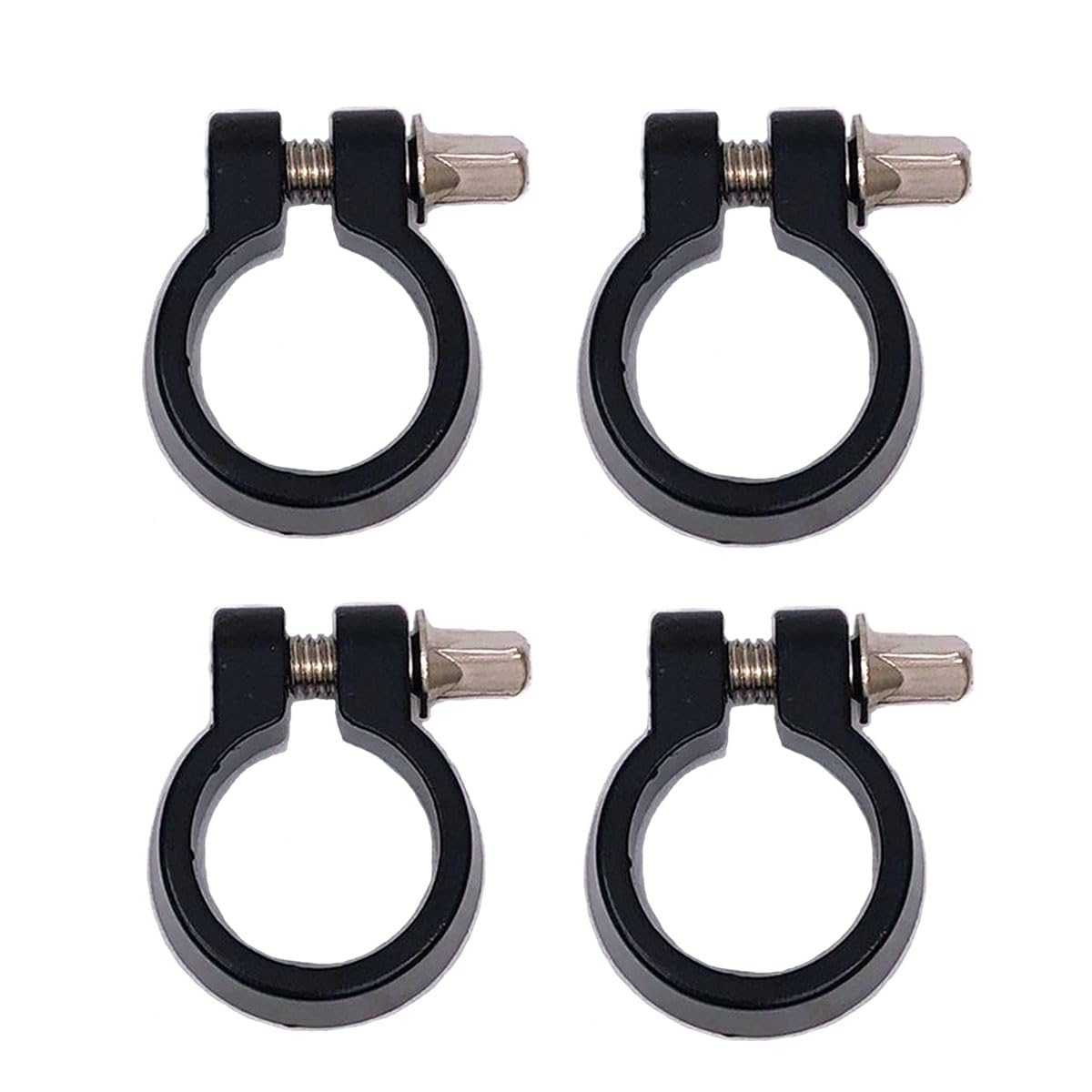 TUOREN 4pcs Drum Stand Memory Lock 7/8 Inch Diameter Cymbal Stand Memory Lock Hinged Drum Rack Parts Black