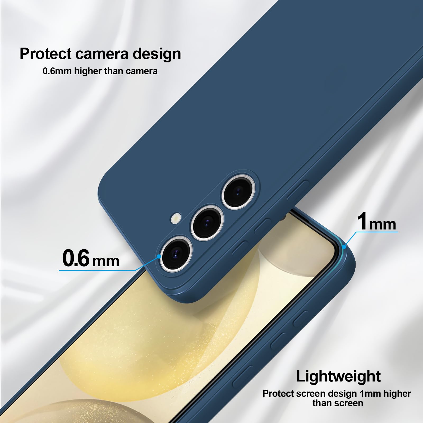 Giiyoon Silicone Case Compatible With Samsung Galaxy S24, Full Body Silky Soft Touch Phone Case With Camera Protection, Shockpro