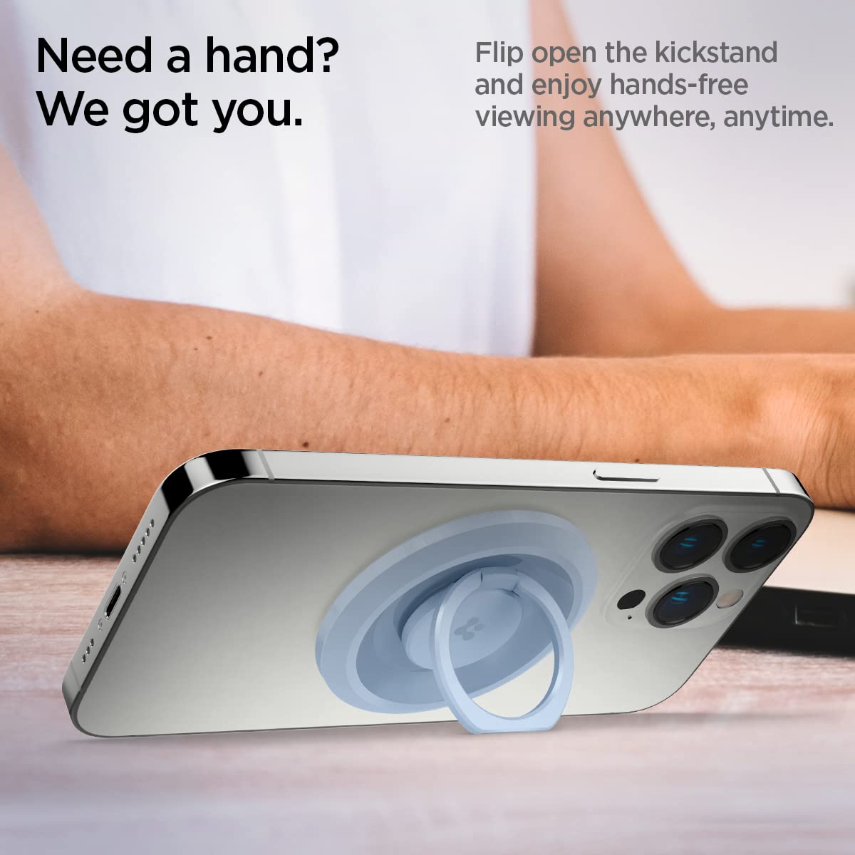 Spigen O-Mag Ring (Magfit) Magnetic Phone Holder Grip Designed For Magsafe Compatible With Iphone 16, 15, 14, 13, 12 And Pro/Pro