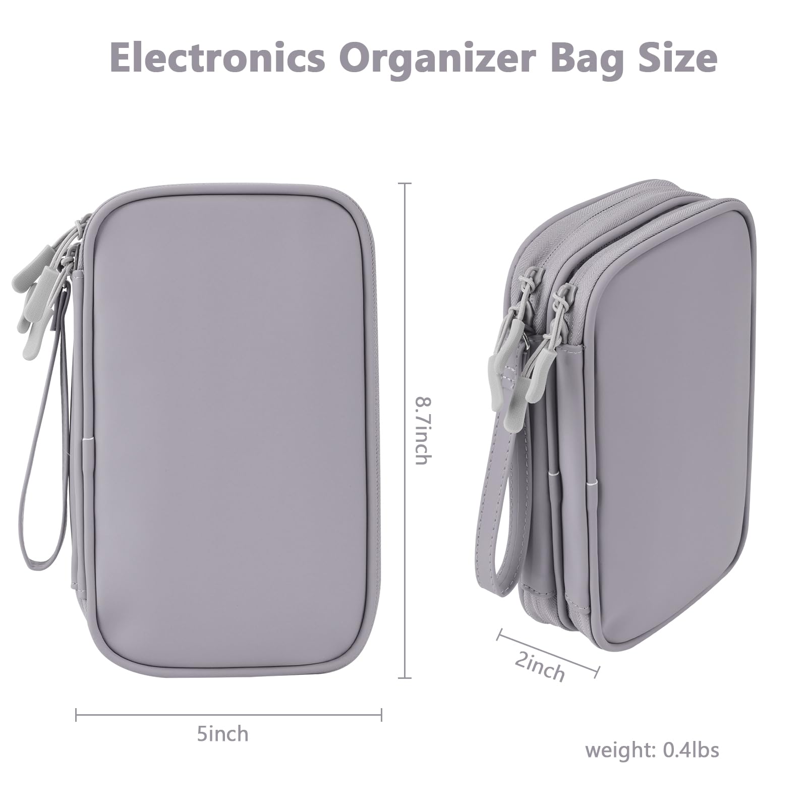 Ddgro Travel Organizer Cables Pouch Organize And Storage Electronics Tech Accessories Cords Charger Cards Money Keys Power Bank