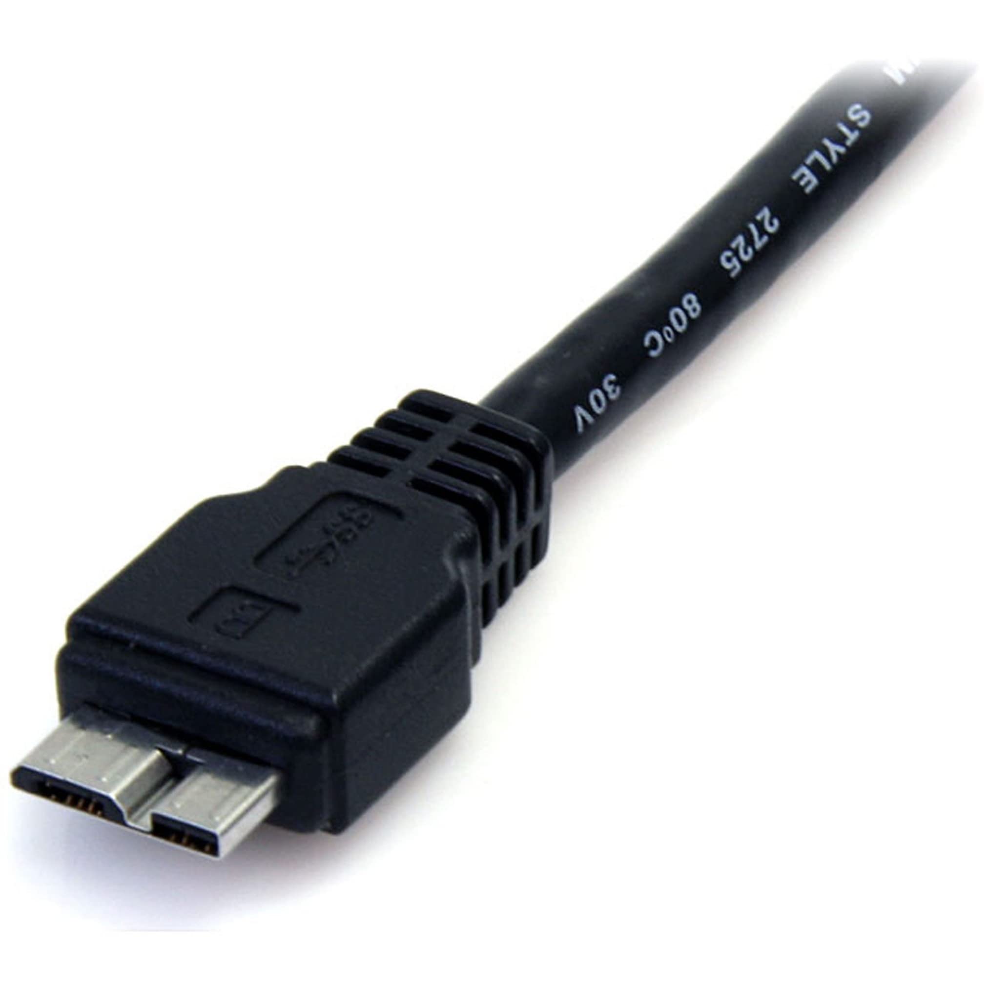 Startech.Com 0.5M (1.5Ft) Black Superspeed Usb 3.0 Cable A To Micro B   Usb 3.0 Micro B Cable   1X Usb 3 A (M), 1X Usb 3 Micro B