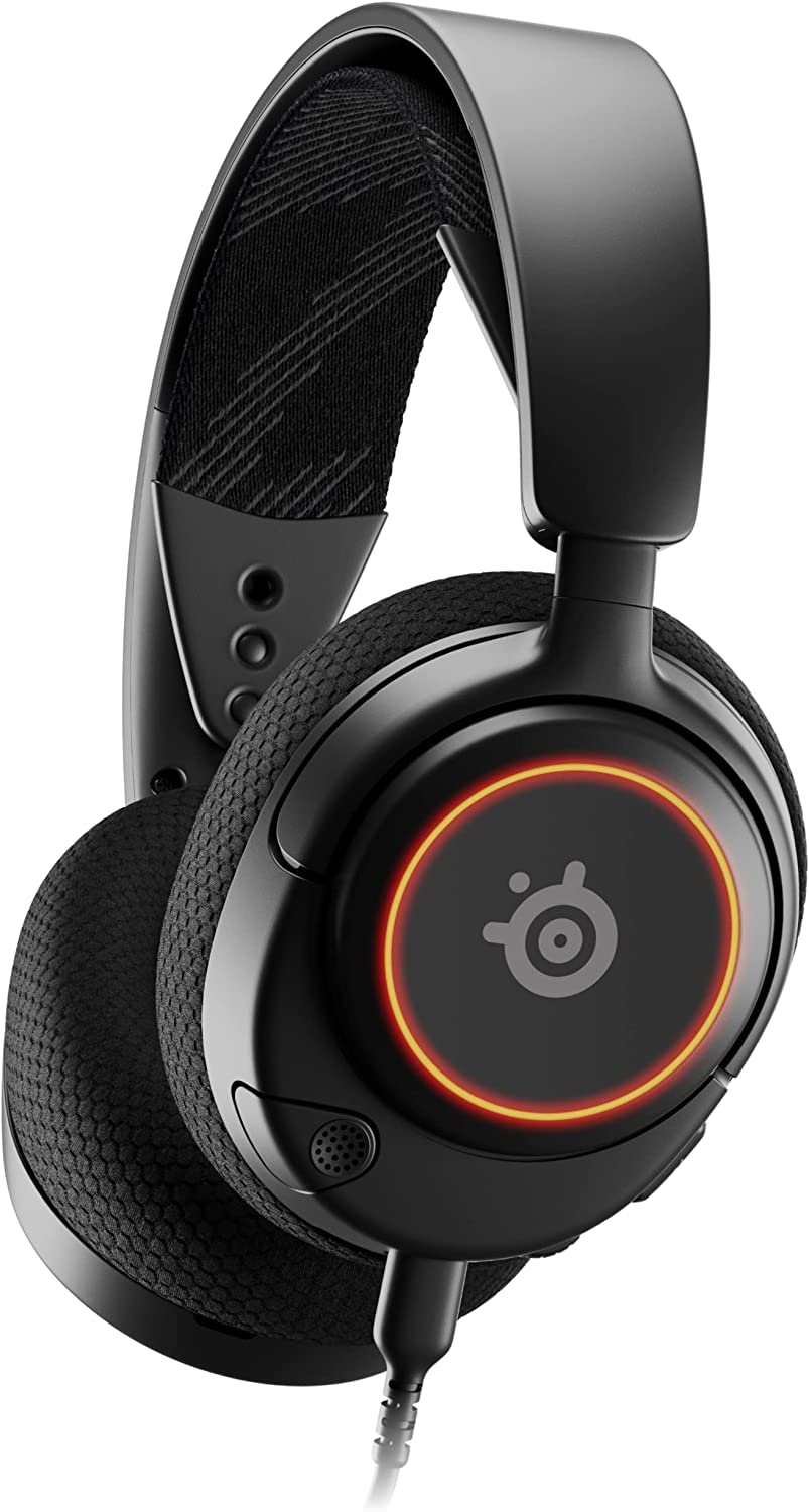 SteelSeries Arctis Nova 3 - USB-C Gaming Headset for PC, PS4, PS5 & Switch - RGB Lights - Hi-Fi Drivers - 360 Spatial Audio - Ai