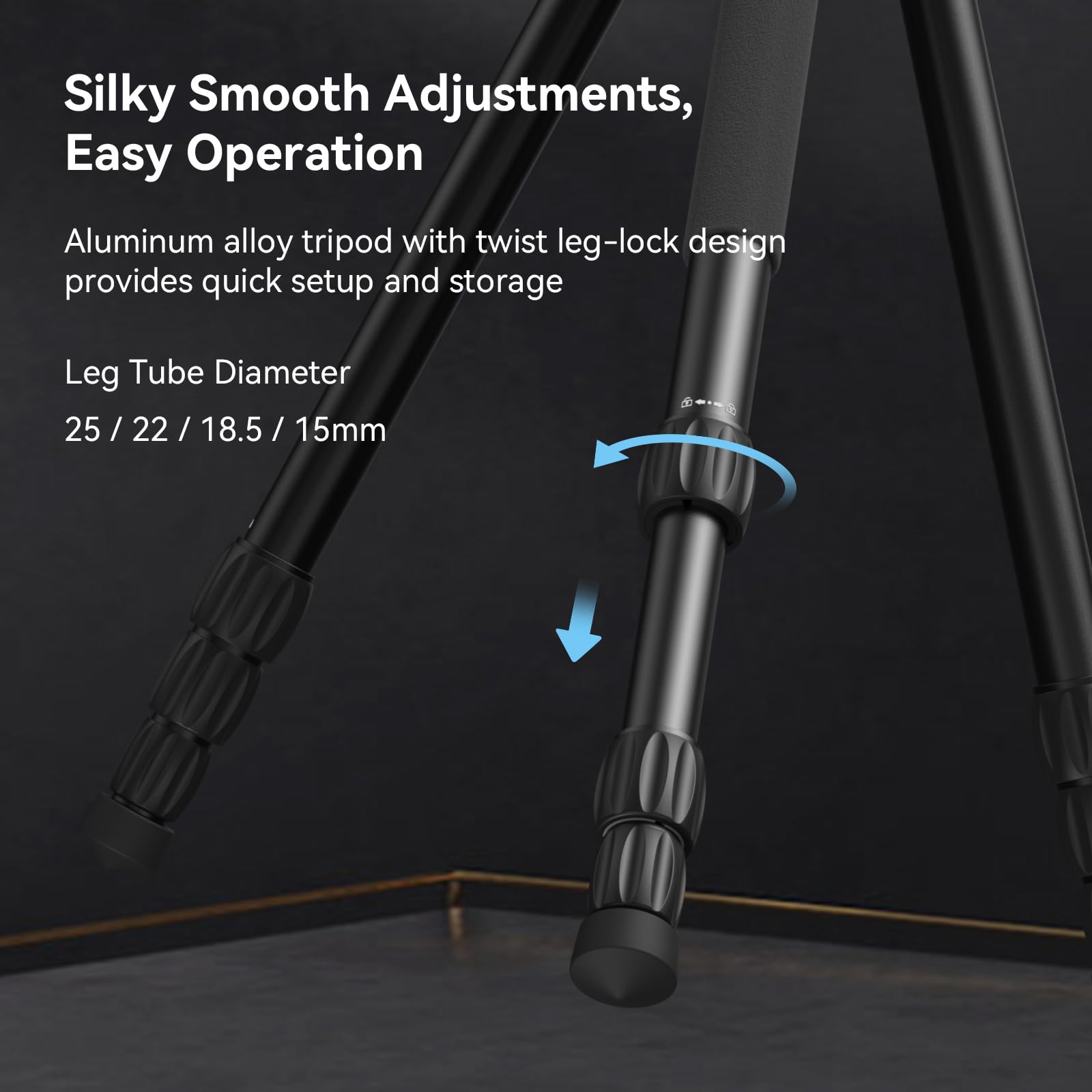 Smallrig Ct195 Video Tripod Kit, 73 Camera Tripod With Pan Tilt Fluid Head For Vertical/Horizontal Shooting, Max Load 15Kg / 33I