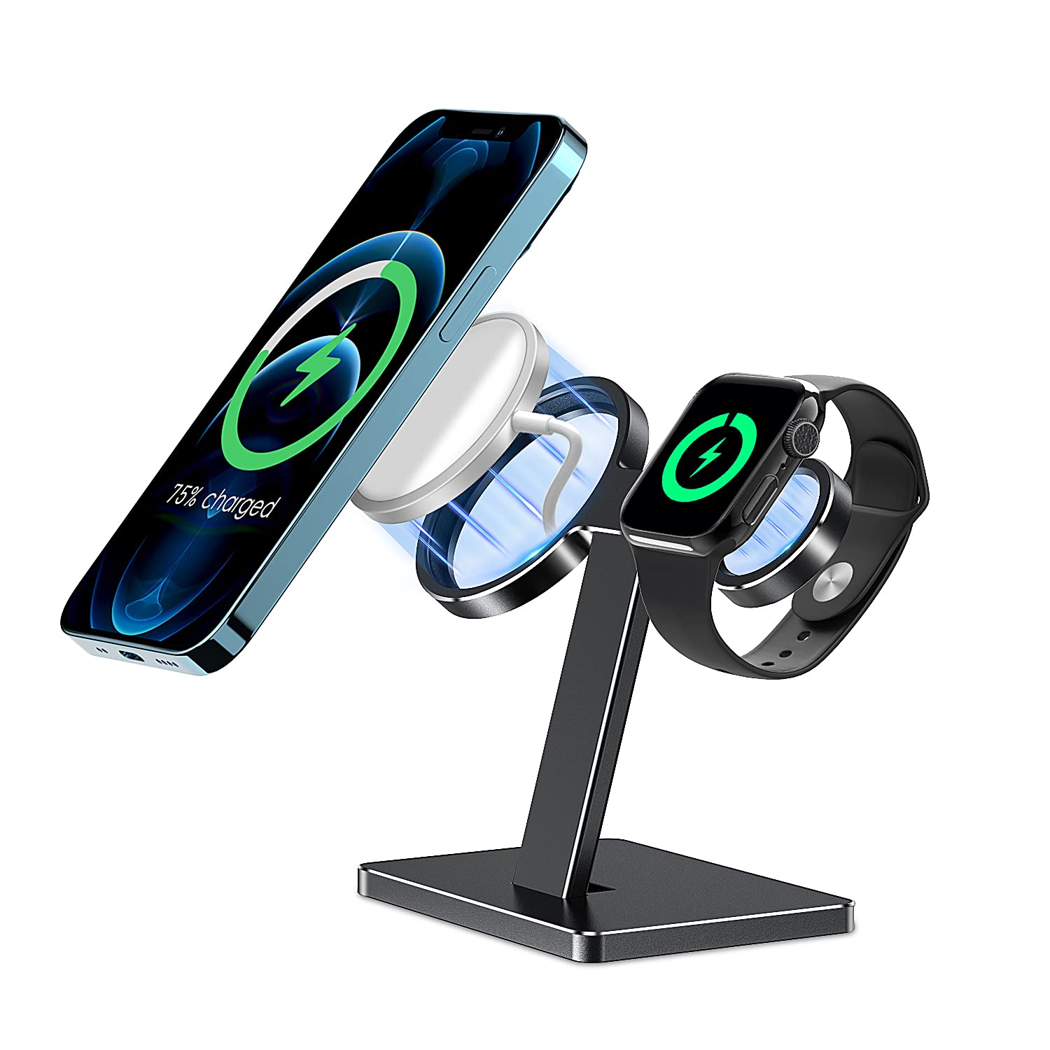 Ewa 2 In 1 Magsafe Charger Stand, Aluminum Alloy,Phone Stand Holder,Compatible With Iphone14Propro Max, Iphone 1312 Pro Maxmini