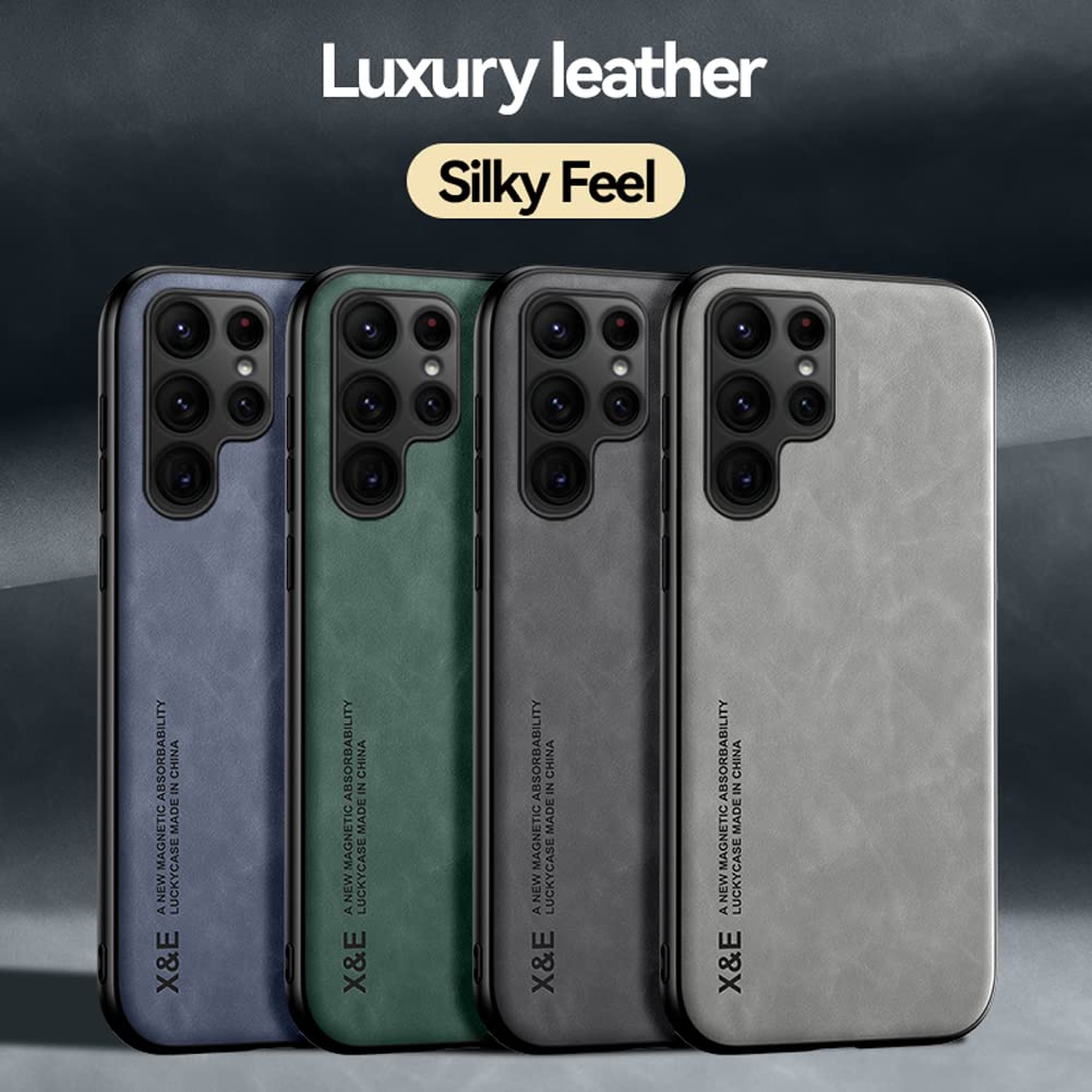 Kepuch Silklike Case For Samsung Galaxy S22 Ultra   Cover Bumper Built In Metal Plate For Samsung Galaxy S22 Ultra   Blue