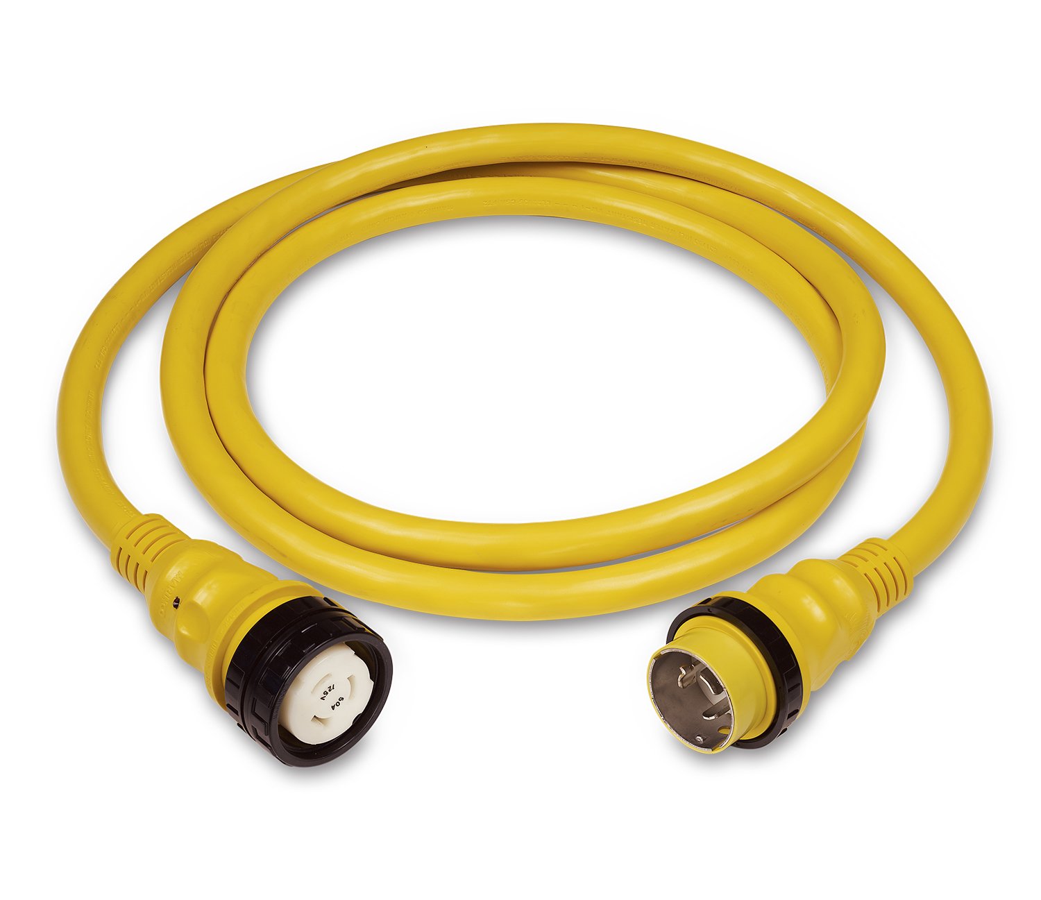 Marinco 50 Amp 125V Shore Power Cable - 75' - Yellow,WBAUVB01EA95GEQ