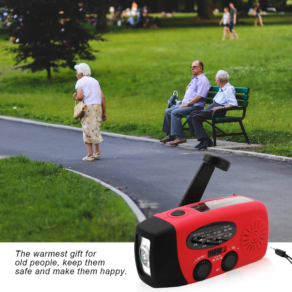 Upgrade Portable Solar Emergency Weather Radio Hand Crank Am/Fm Noaa Survival Radios With Led Flashlight 2000Mah Power Bank For