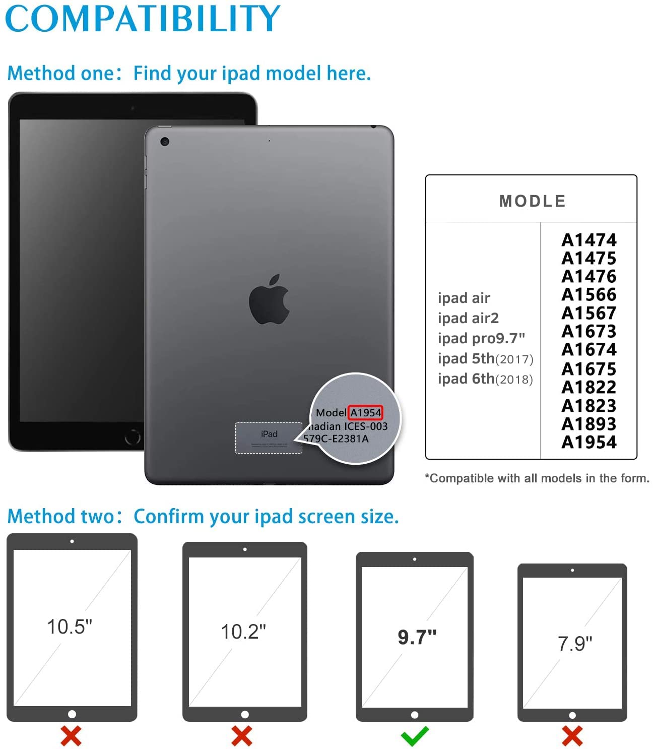 Kids Case For Ipad 5Th 6Th Generation 2017/2018 9.7'' Case Girls Boys, Ufainei Fidget Push Bubble Tablet Case With Kickstand, Sh