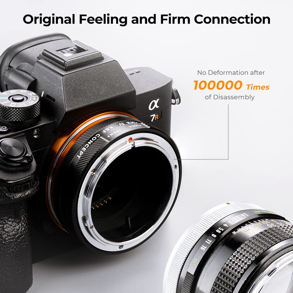 K&F Concept Lens Mount Adapter Fd Nex Iv Manual Focus Compatible With Canon Fd & Fl 35Mm Lens And Sony E Mount Camera Body