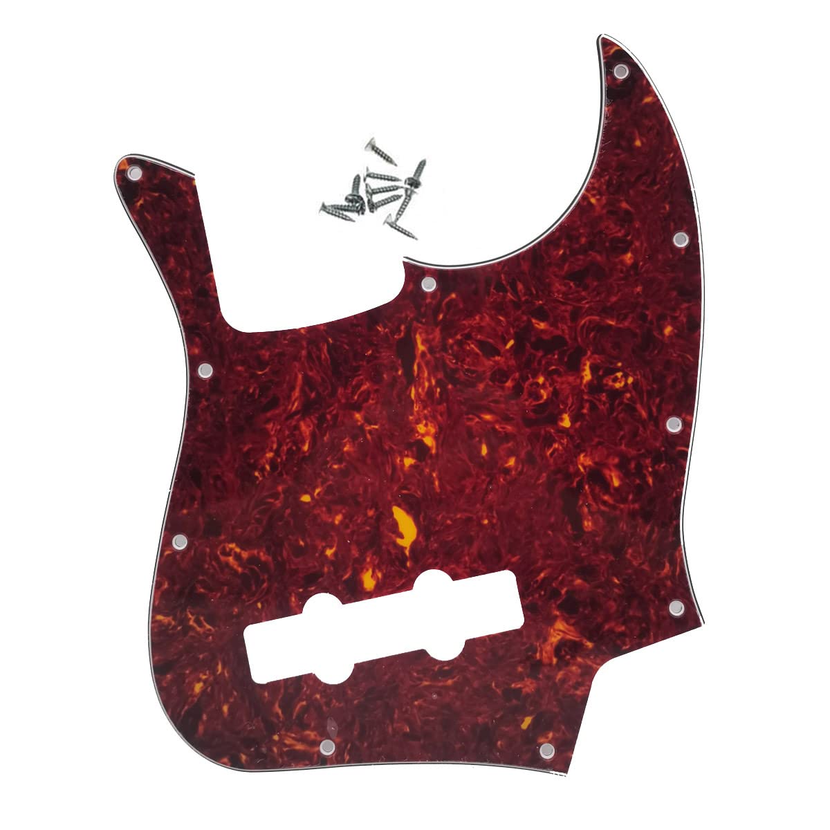 KAISH 4 String J Bass Style Pickguard Bass Pick Guard Scratch Plate for USA/Mexico Jazz J Bass Vintage Tortoise