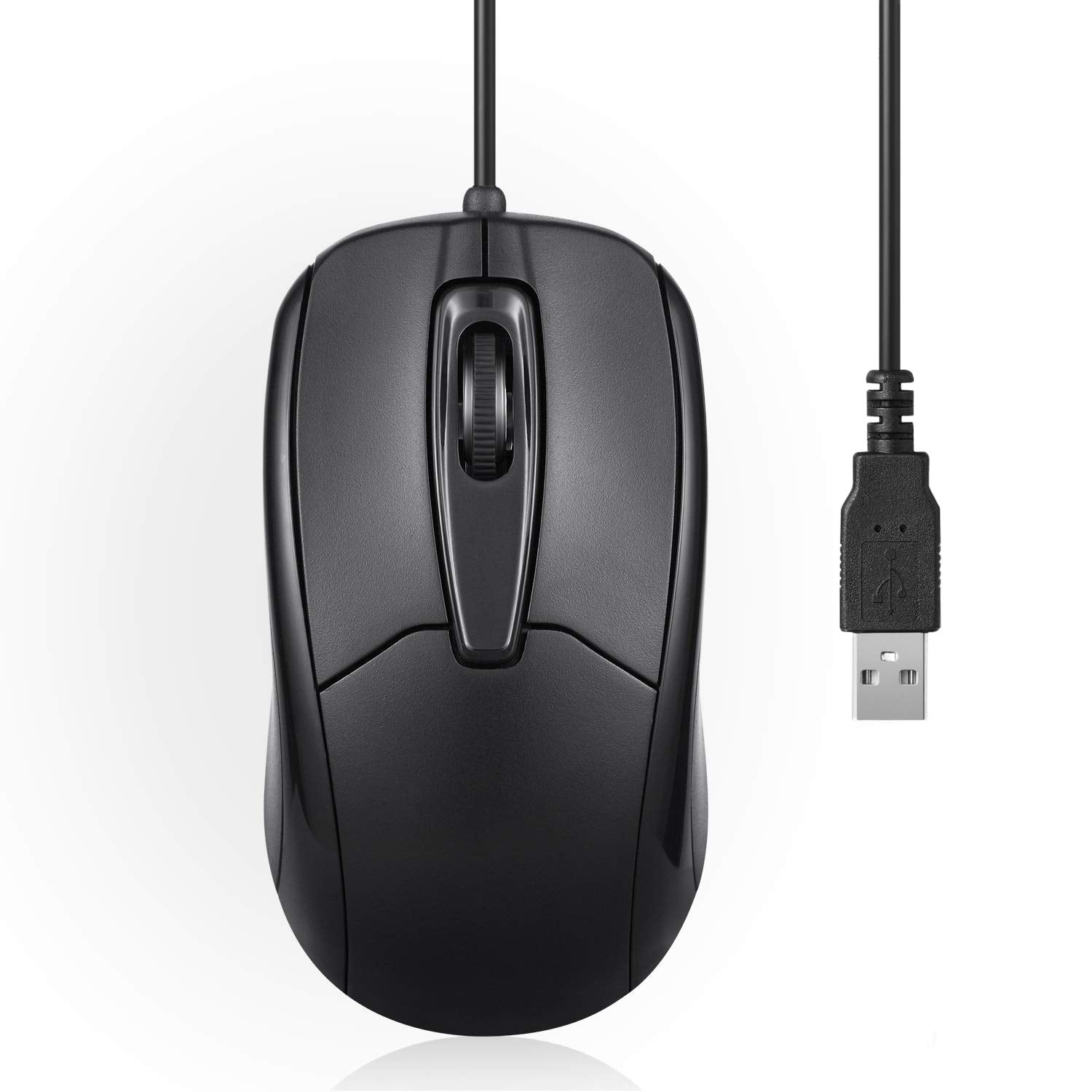 Perixx Perimice 209 3 Button Usb Wired Mouse   Optical   1000 Dpi   5.9 Ft Cable   Black