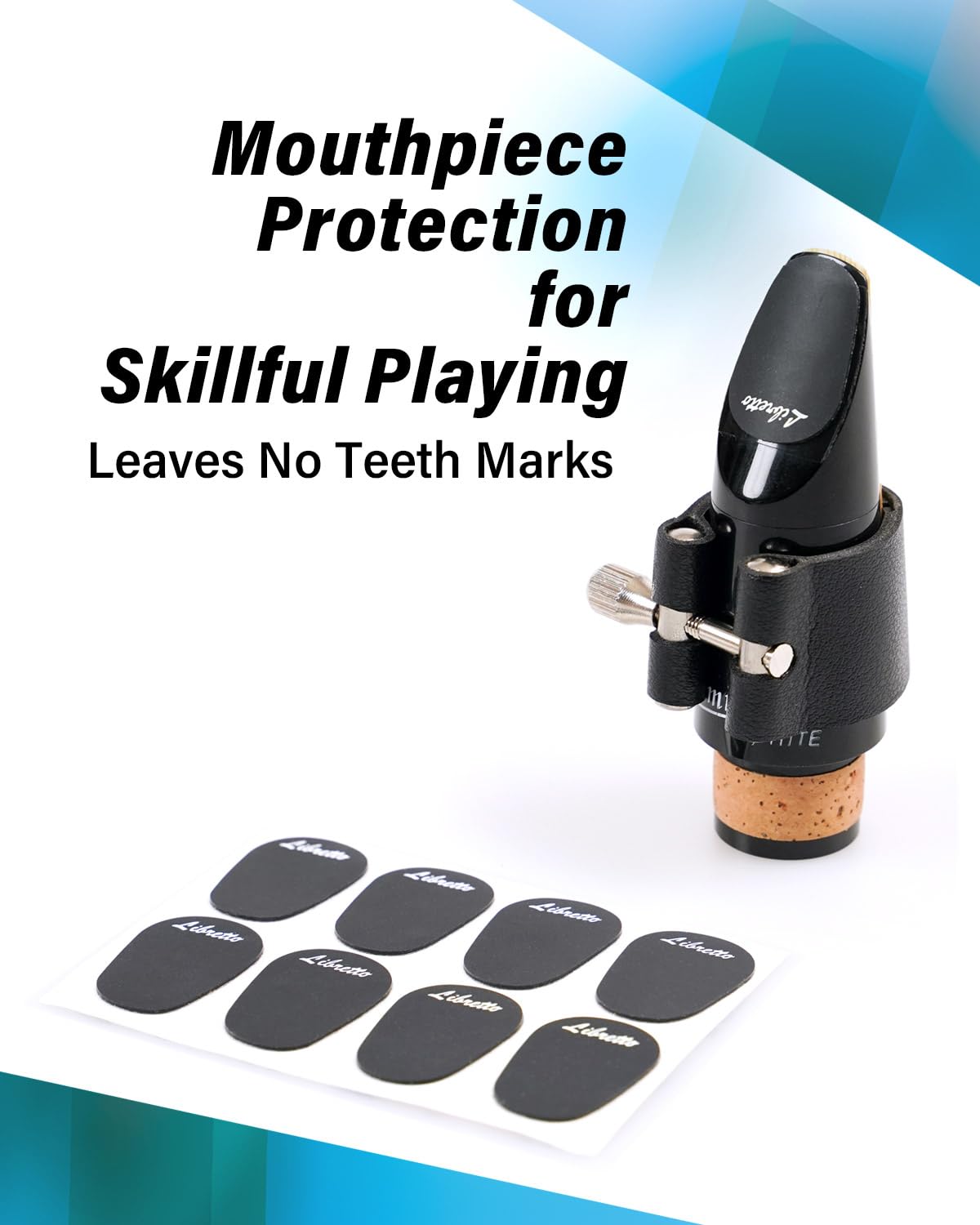 Libretto Mouthpiece Pad & Thumb Rest Cushion For Clarinet, Oboe. Giftable Woodwinds Accessory Kit: 32Pcs Mouthpiece Patch, 10Pcs