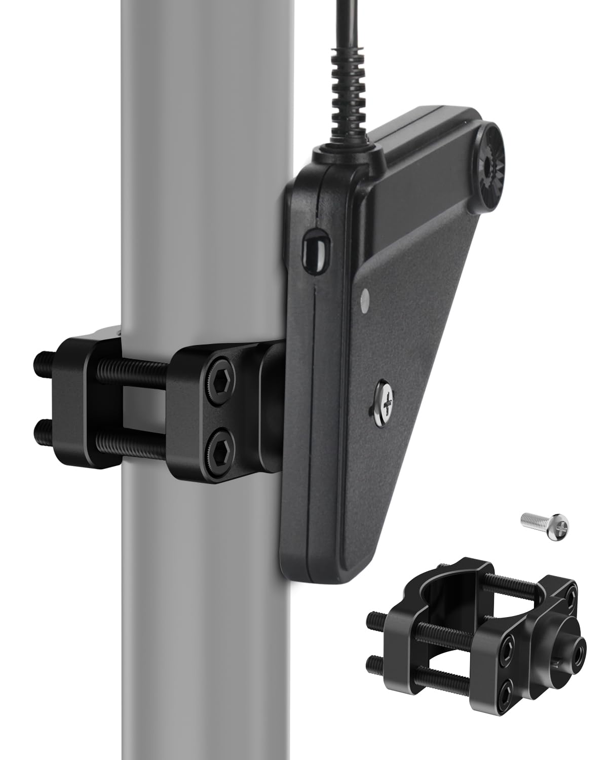 JISHAHS Aluminum Mount for Lowrance Eagle Eye 9 Sensor - Compatible with Various Rod, Easy Installation - Aluminum Alloy Materia