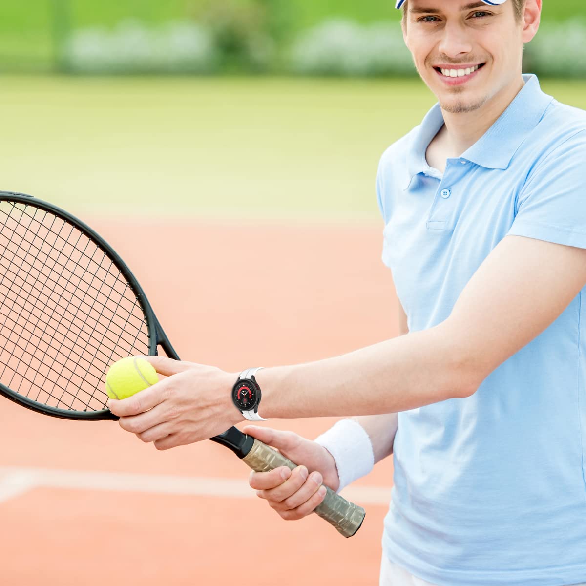 Galaxy Watch 5 Pro Bands 45Mm/Galaxy Watch 5 Bands 44Mm 40Mm, No Gap Silicone Sport Band Compatible With Samsung Galaxy Watch 5