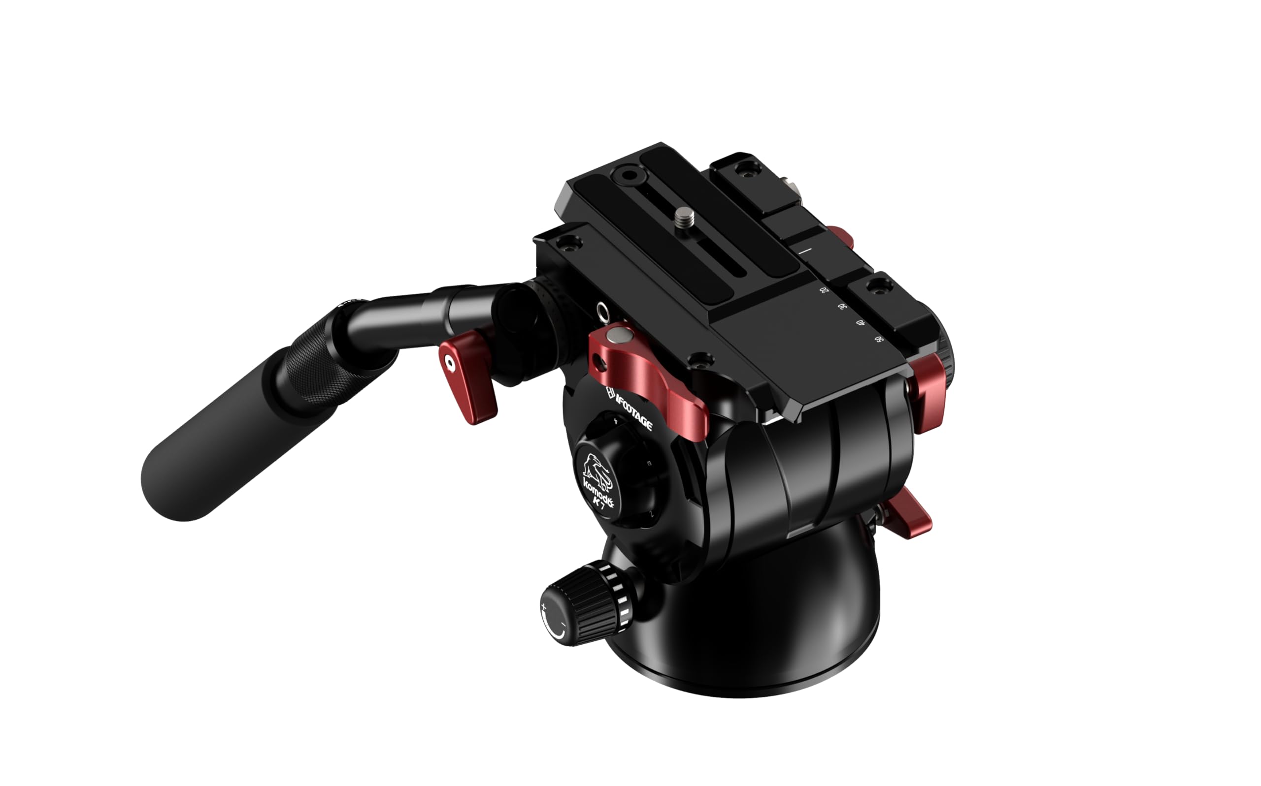 Ifootage Fluid Head Komodo K7, Video Tripod Head Fluid Drag Pan Head For Dslr Cameras, Camcorder, Monopod And Tripods, Payload 1