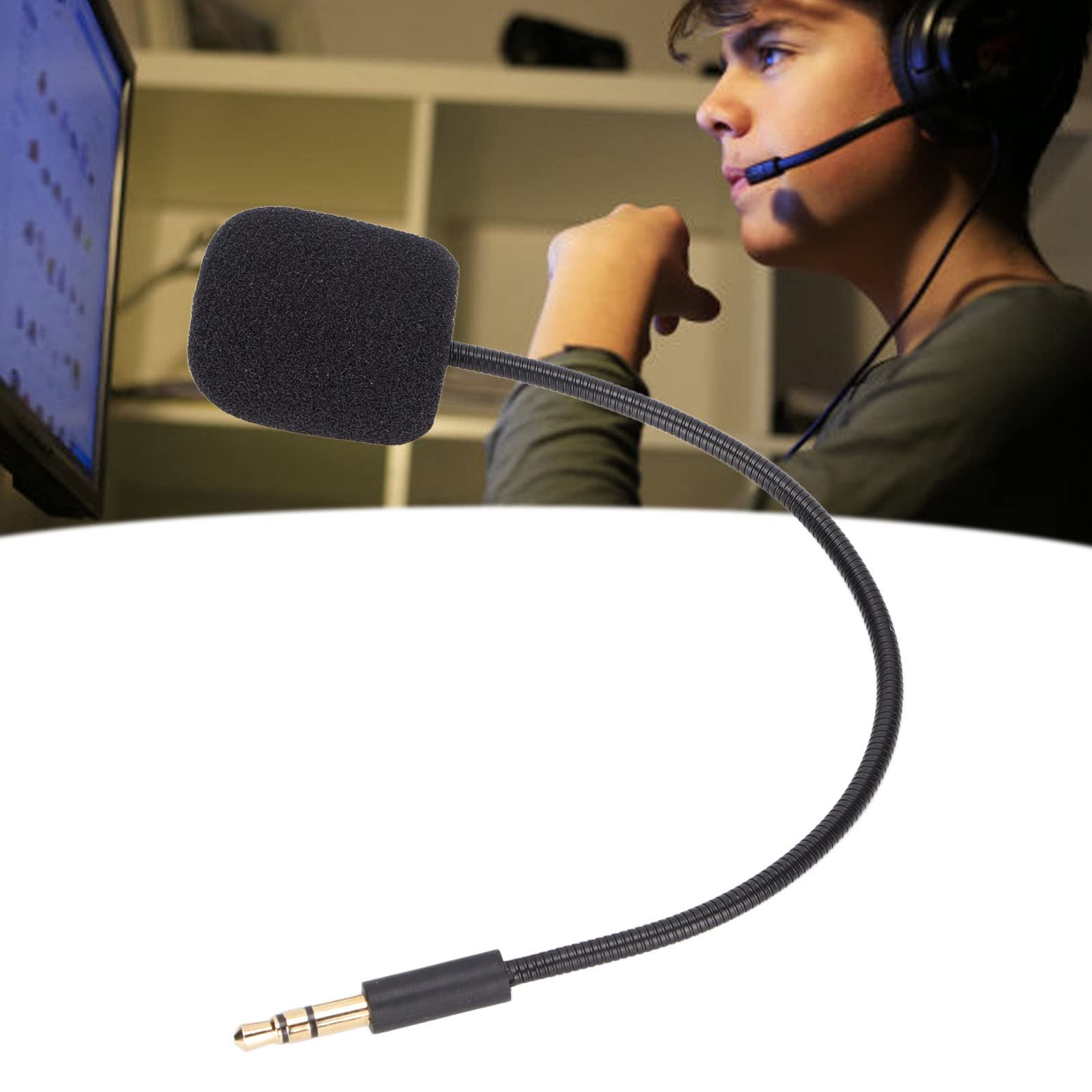 Universal 3.5 Mm Game Microphone, Replacement Of The Headset Microphone, 360 Degree Flexible Replacement Microphone, For Gaming