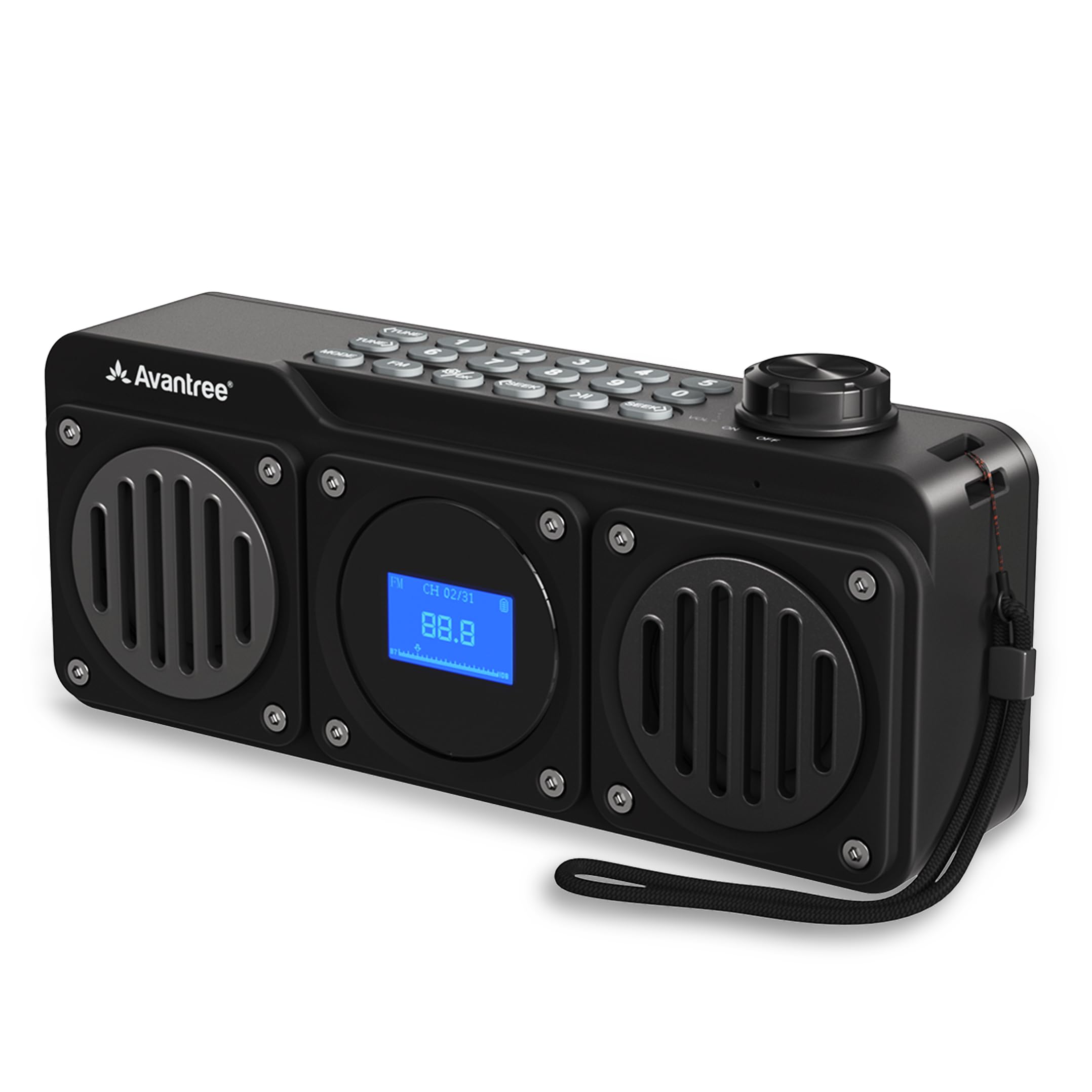 Avantree Boombyte   Portable Digital Fm Radio With Bluetooth Speaker, Superb Sound, Metal Finish, Mp3 Player, Support Micro Sd C