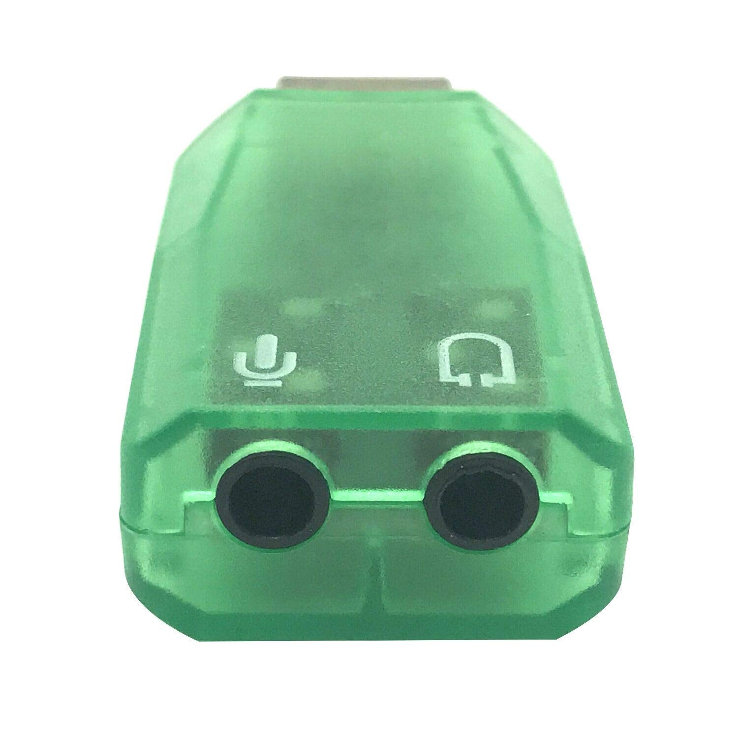 Ajdpoi Usb Audio Adapter 3.5Mm Headphone And Microphone Jacks External Stereo Sound Card Plug And Play No Drivers Needed Compati