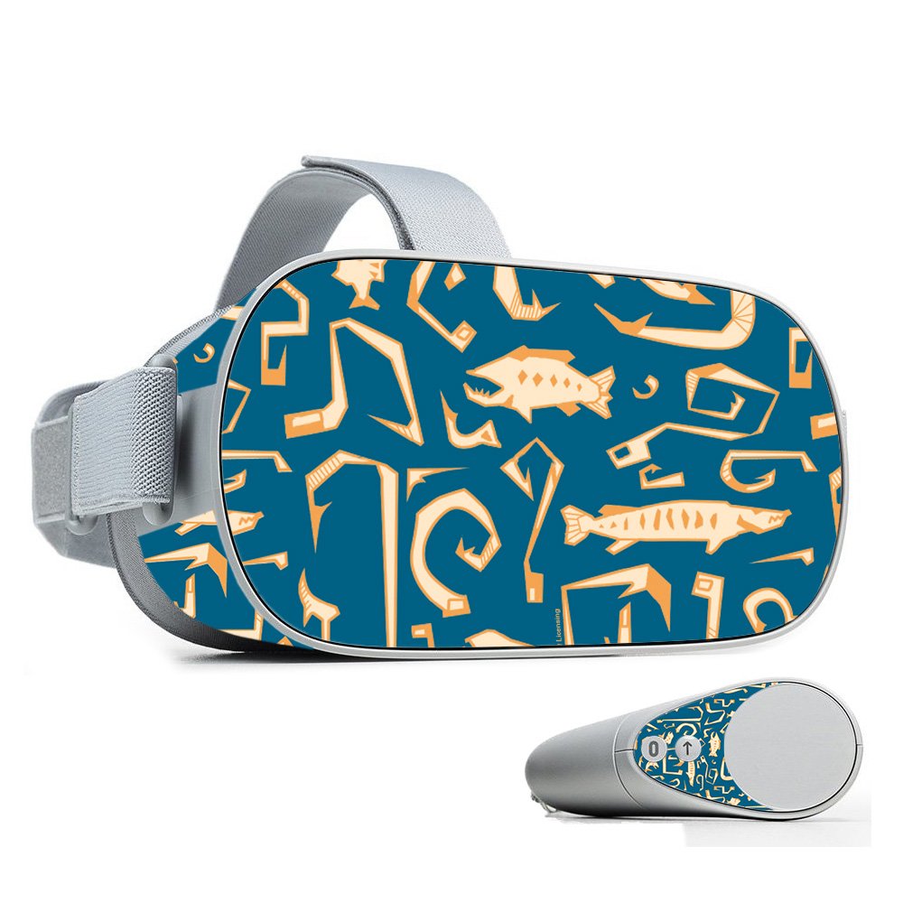 Mightyskins Skin Compatible With Oculus Go Mobile Vr  Deco Fish | Protective, Durable And Unique Vinyl Decal Cover | Easy To Ap