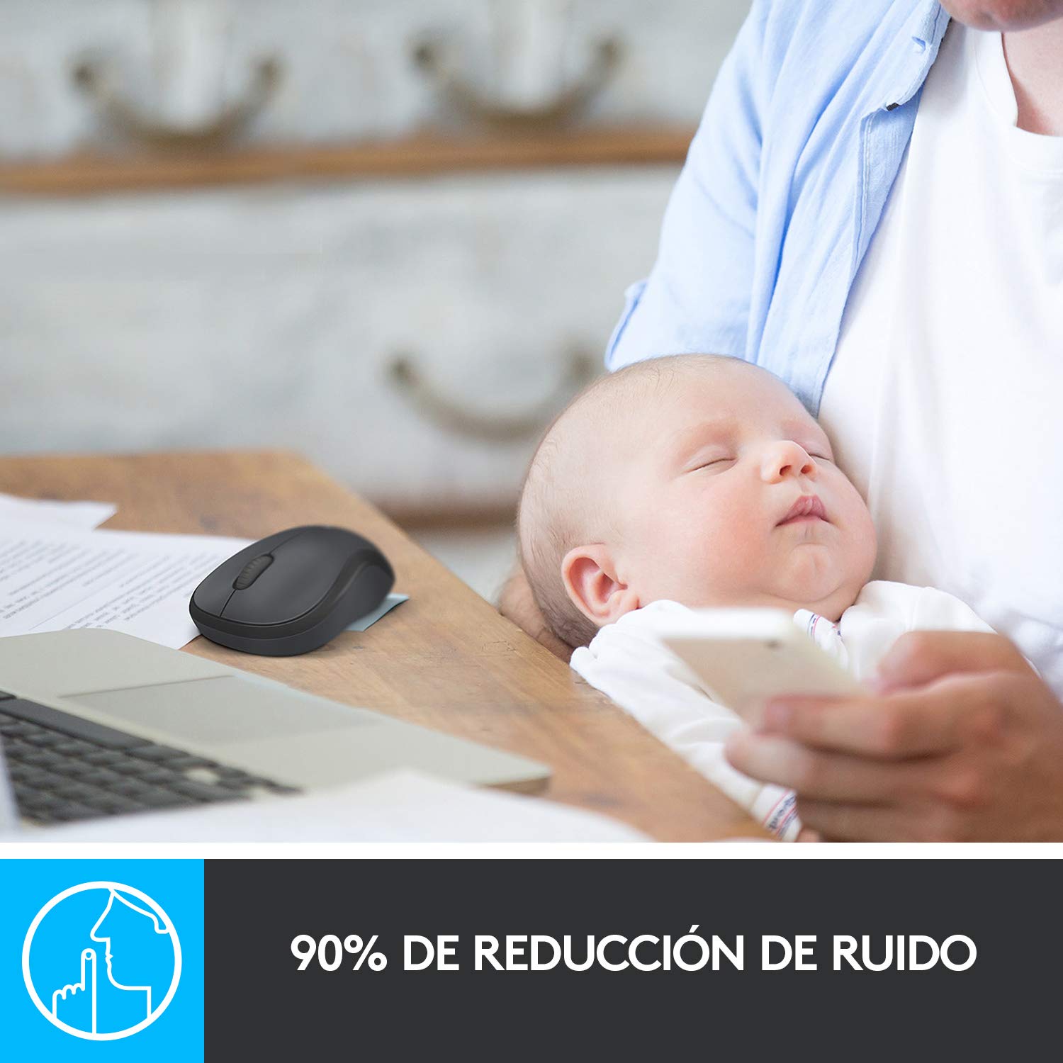 M220 Silent Wrls Mouse Blk