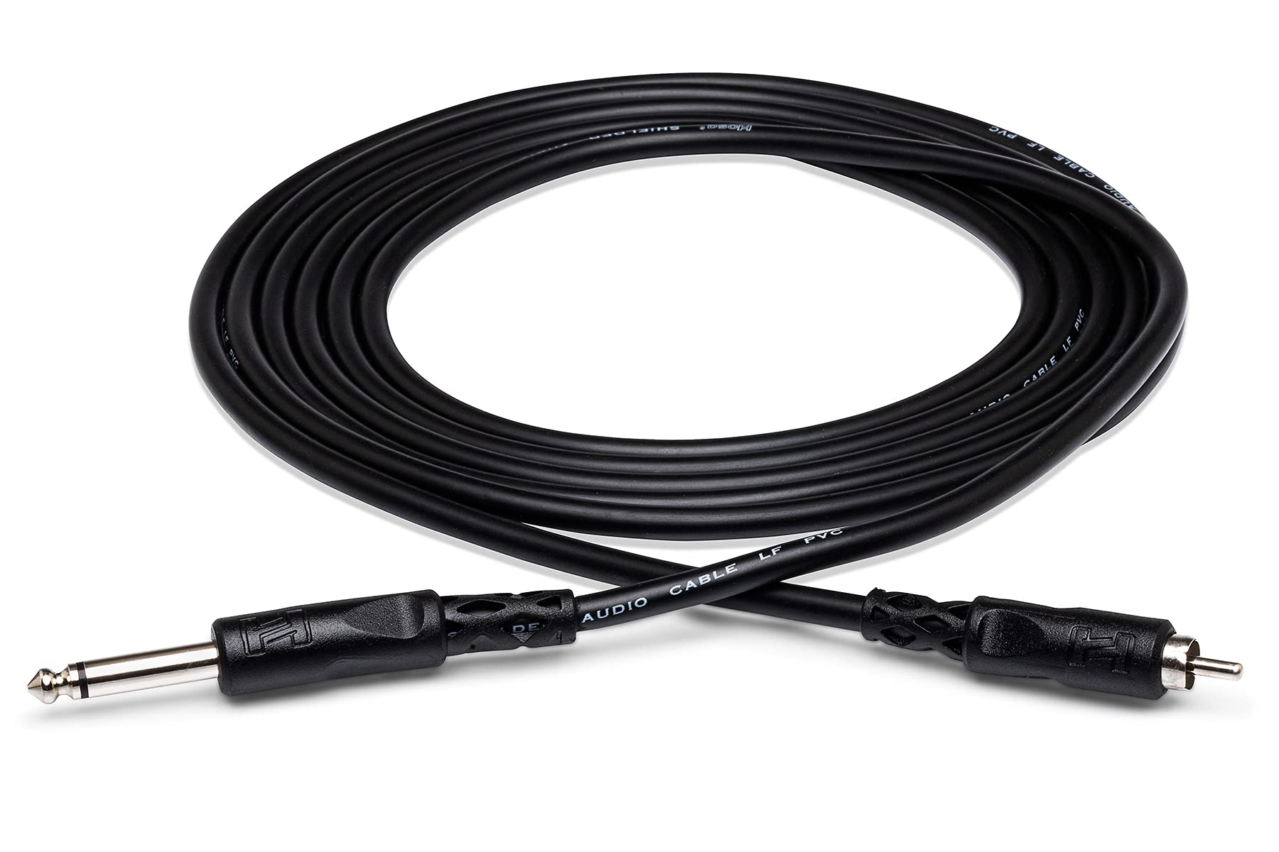 Hosa CPR-110 1/4 TS to RCA Unbalanced Interconnect Cable, 10 Feet