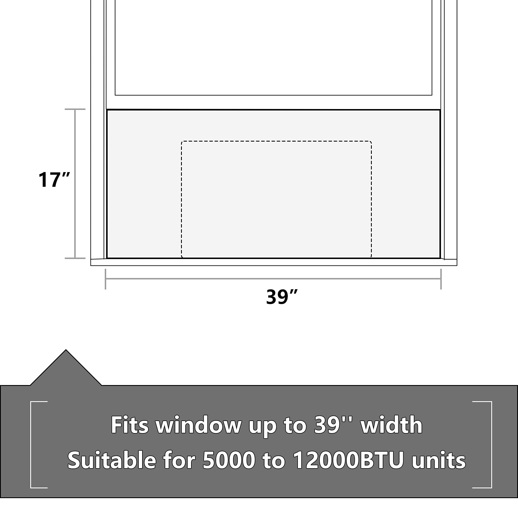 Bjade'S Window Air Conditioner Side Insulated Foam Panel, One Piece Full Surround Insulation Panels Window Seal Kit, Summer And