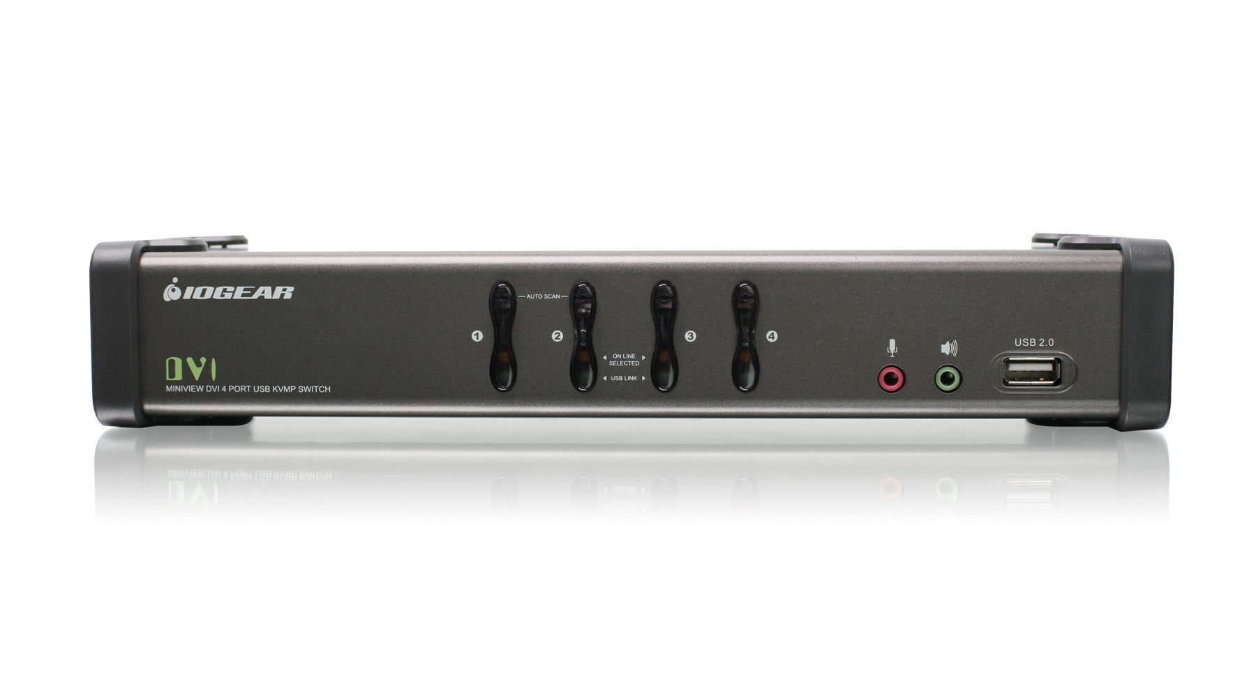 Iogear 4 Port Dvi Kvmp Switch With Full Set Of Cables (Gcs1104 Taa Compliant)