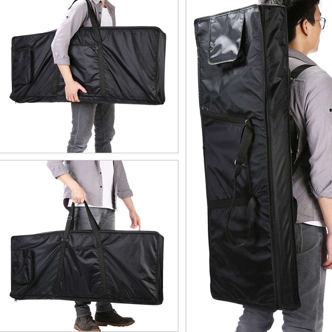 61 Key Keyboard Gig Bag Electric Piano Case Padded With 5Mm Cotton,Shoulder Strap And Storage Pocket 39'' X 16'' X 6''