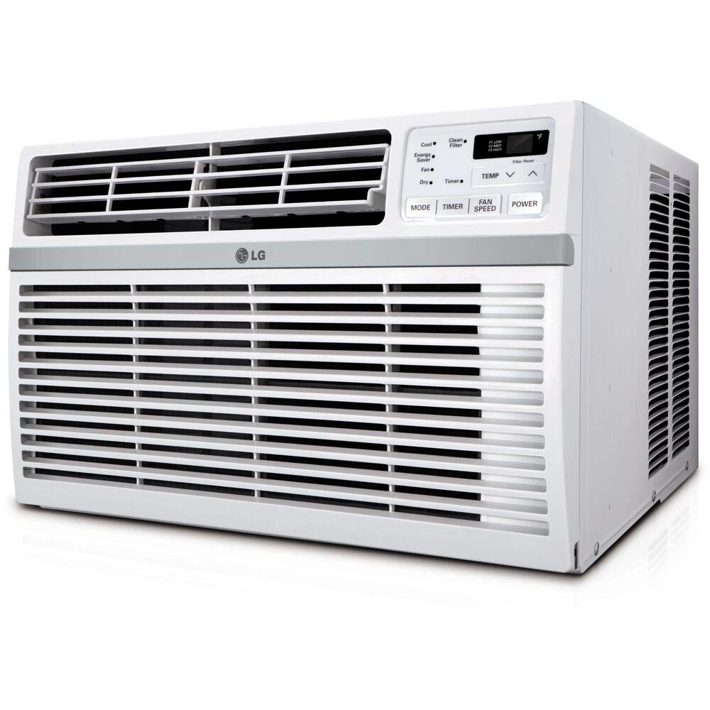 Lg 6,000 Btu Window Ac Unit, Cools 250 Sq.Ft. (10' X 25' Room Size), Quiet Operation, Electronic Control With Remote, 3 Cooling
