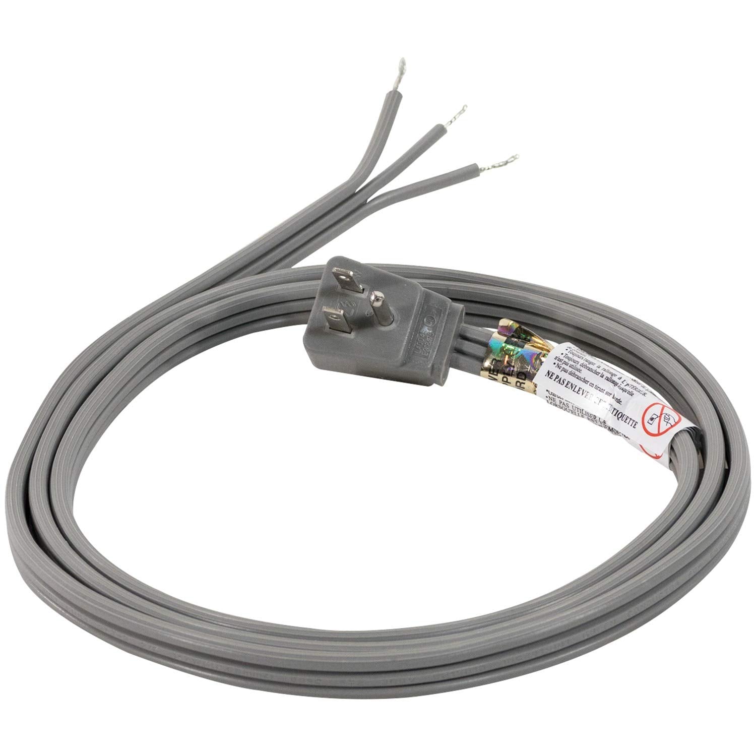Certified Appliance Accessories 15 Amp 90 Plug Appliance Power Cord, 4Ft