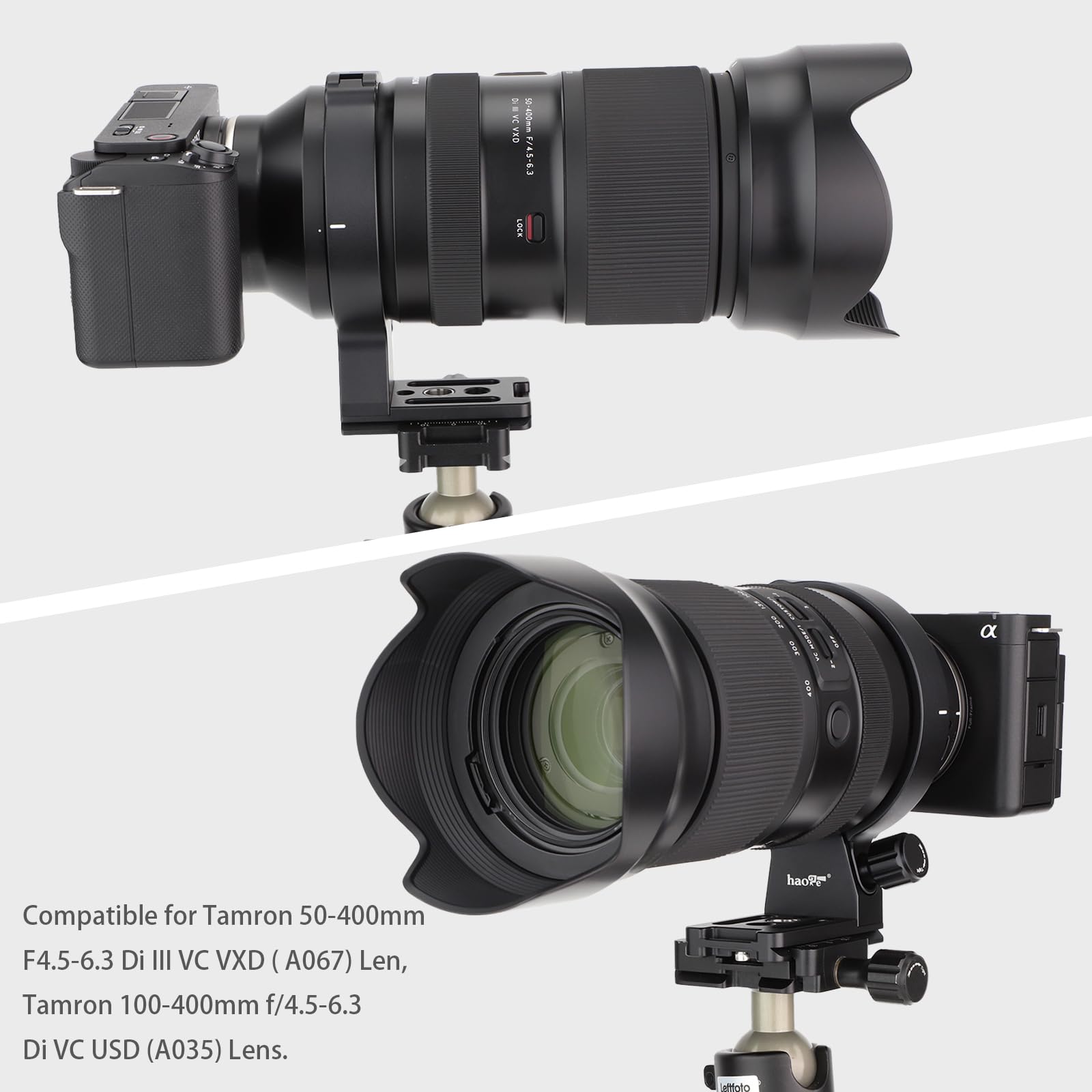 Haoge Lmr Tl540 Lens Collar For Tamron 50 400Mm A067,100 400Mm F/4.5 6.3 Di Vc Usd A035 Lens Built In Arca Type Quick Release Plate Replace Tamron A035Tm