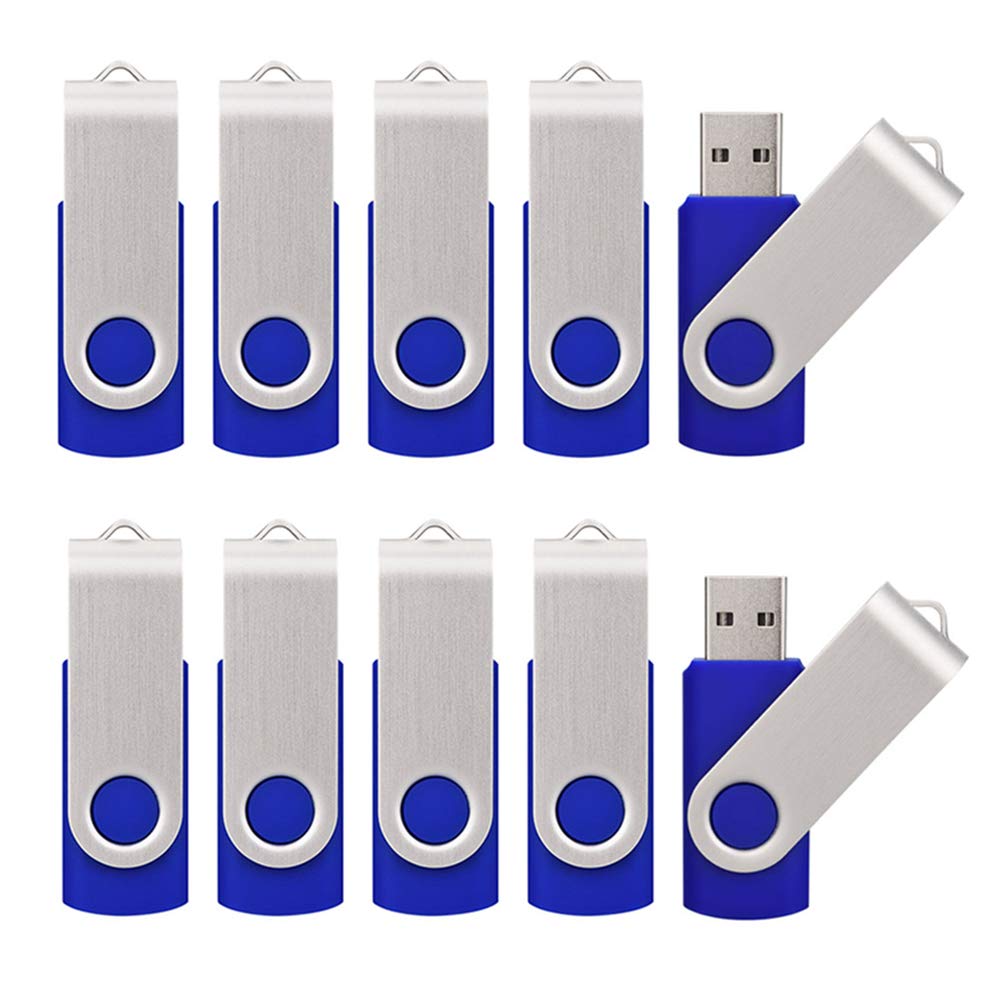 Kalsan 64Gb Usb Flah Drives 10 Pack 64Gb Usb 2.0 Usb Drive 64Gb Flash Drive Pack 64Gb Usb Memory Stick 10 Pack Blue