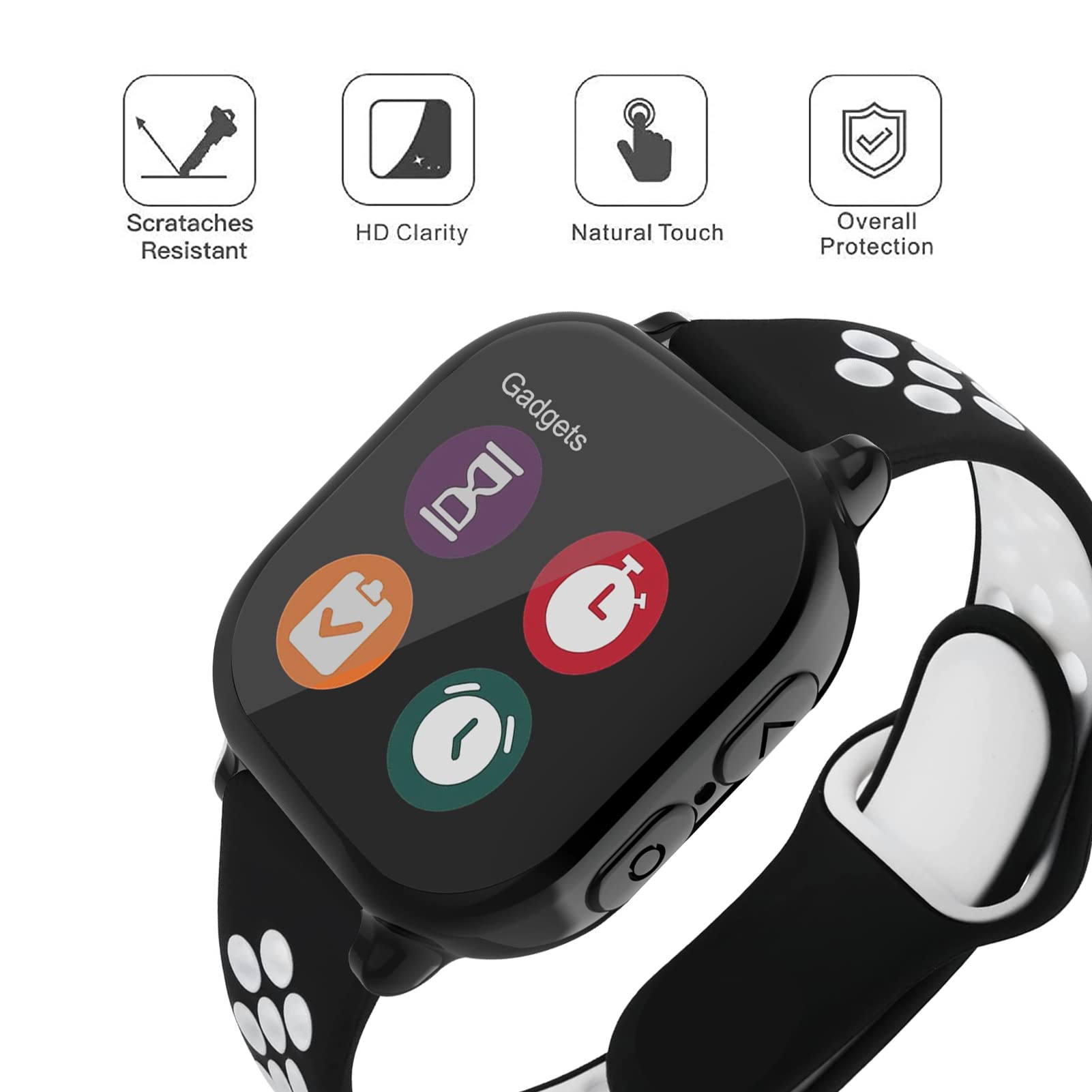 Geordgy 3 Pack Screen Protector Compatible With Gizmo Watch 2 Case For Kids, Ultra Thin Tpu Plated Overall Protective Case Cover