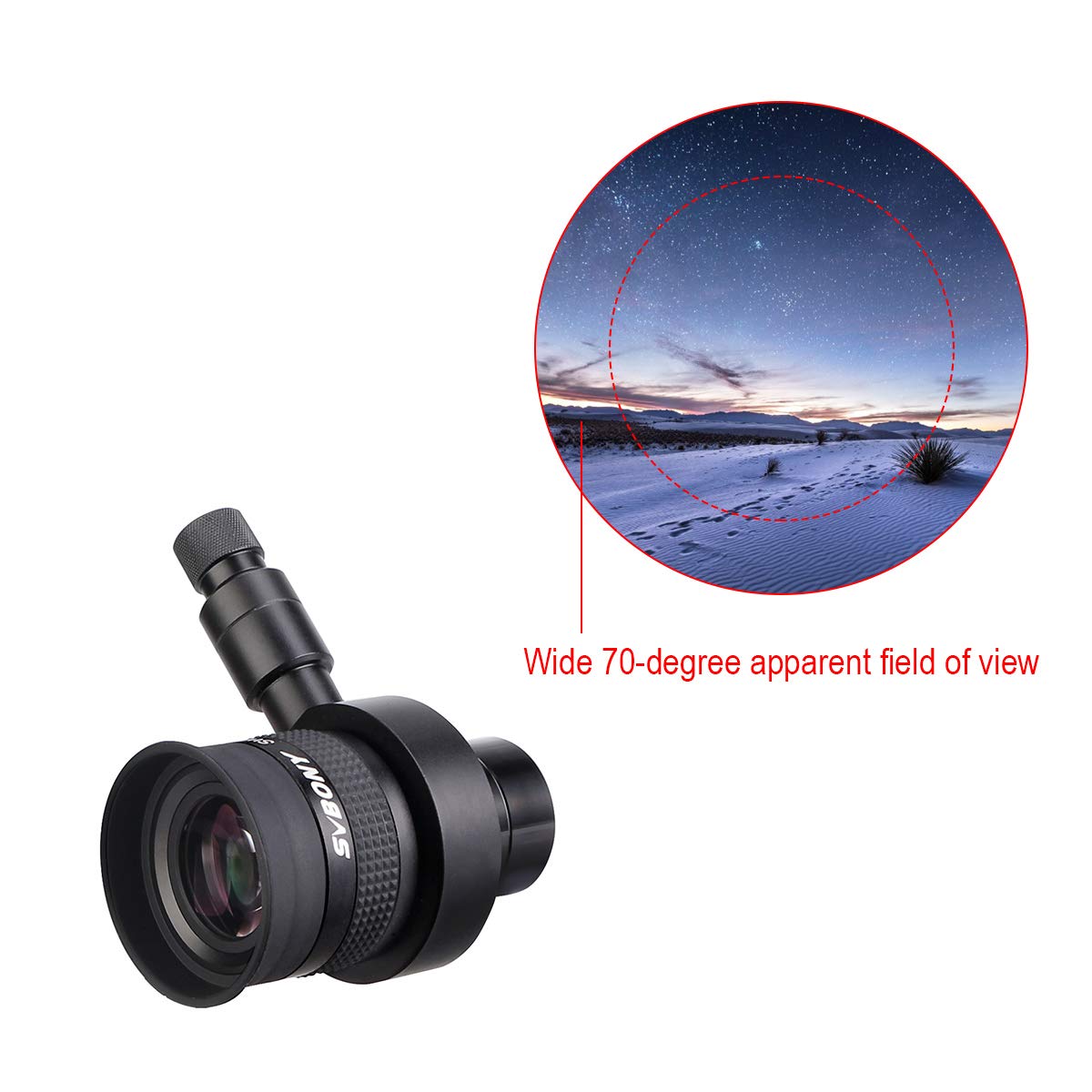 Svbony Sv152 Reticle Eyepiece 1.25 Inch Crosshair Eyepiece 20Mm Illuminated Centering Telescope Eyepiece Swa 70 Degree Adjustabl