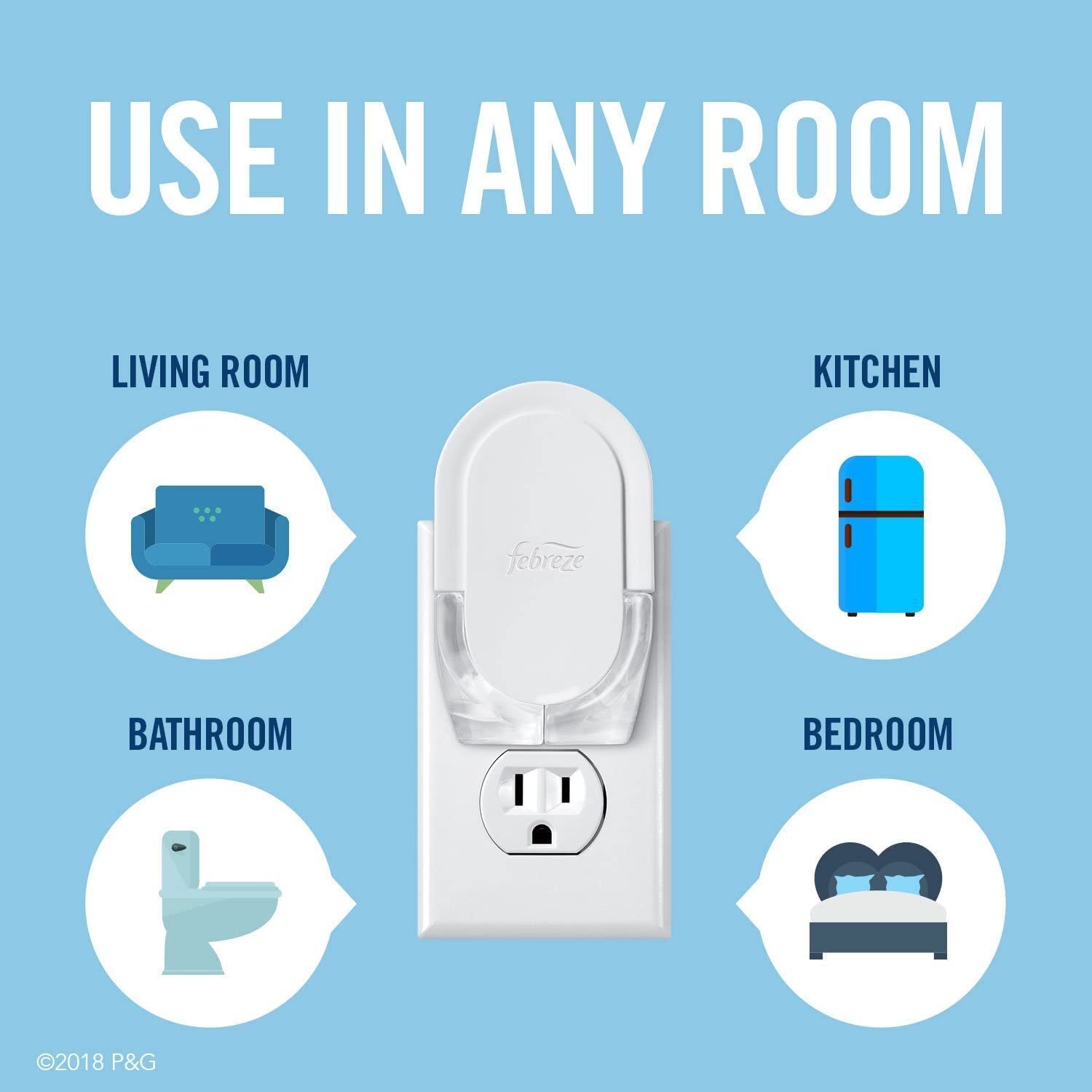 Febreze Plug, Gain Original, Starter Kit & (2) .87 Fl. Oz. Refills