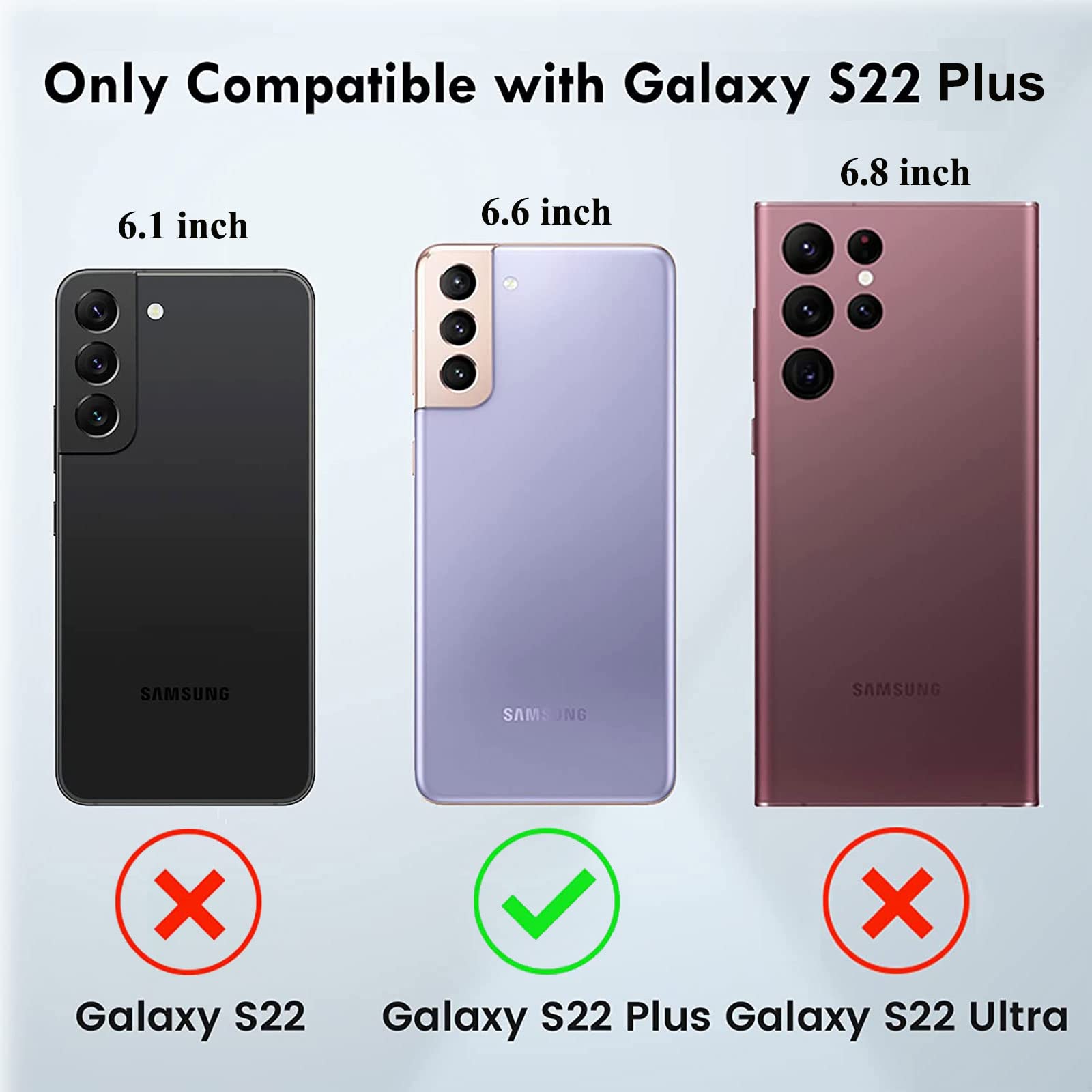 J.West Galaxy S22 Plus Case 5G 6.6 Inch, Luxury Sparkle Glitter Translucent Clear Colorful Opal Pearly Thinfoil Design Shiny Pri