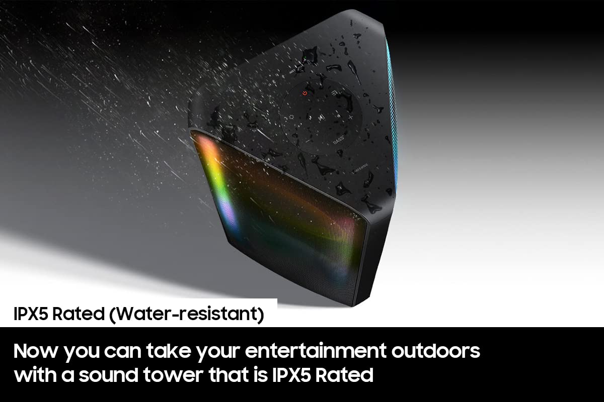 Samsung Mx-St90B Sound Tower High Power Audio, 1700W Floor Standing Speaker, Bi-Directional Sound, Ipx5 Water Resistant, Party L