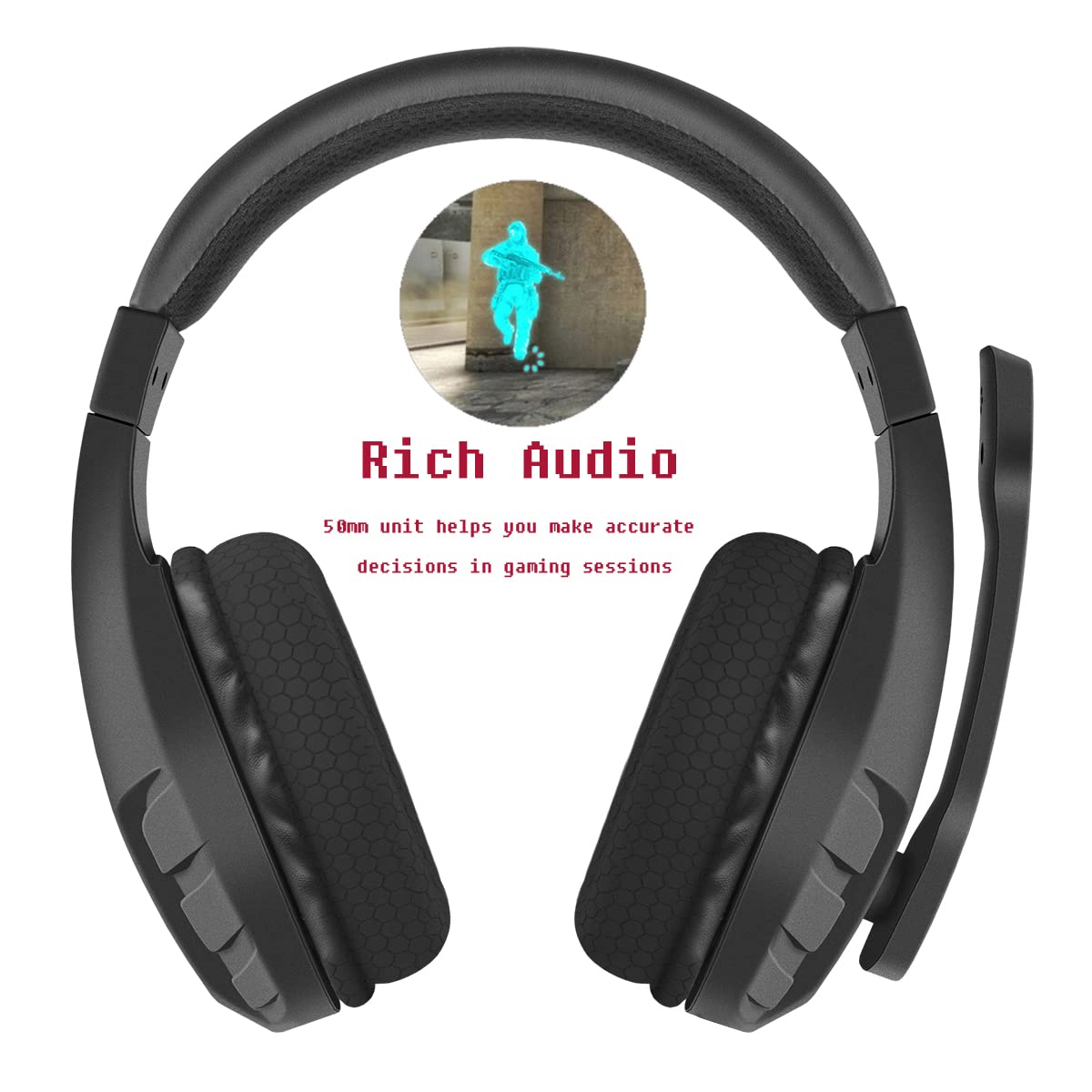 Nubwo U3 3.5Mm Gaming Headset For Pc, Ps4, Ps5, Laptop, Xbox One, Mac, Ipad, Nintendo Switch Games, Computer Game Gamer Over Ear