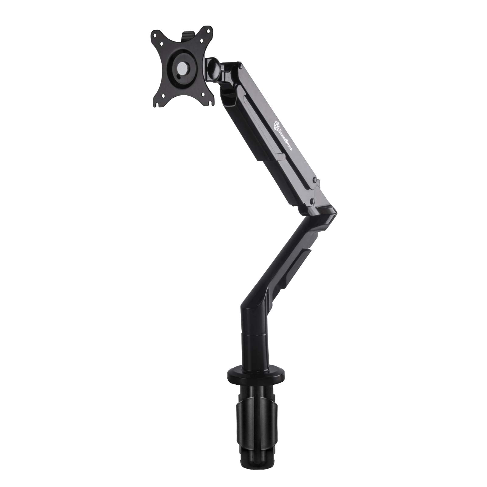 Silverstone Technology Arm12B Vesa Monitor Riser Arm Mount For Monitors Up To 36'' And 12Kg (Acer And Asus Monitor Compatible) (
